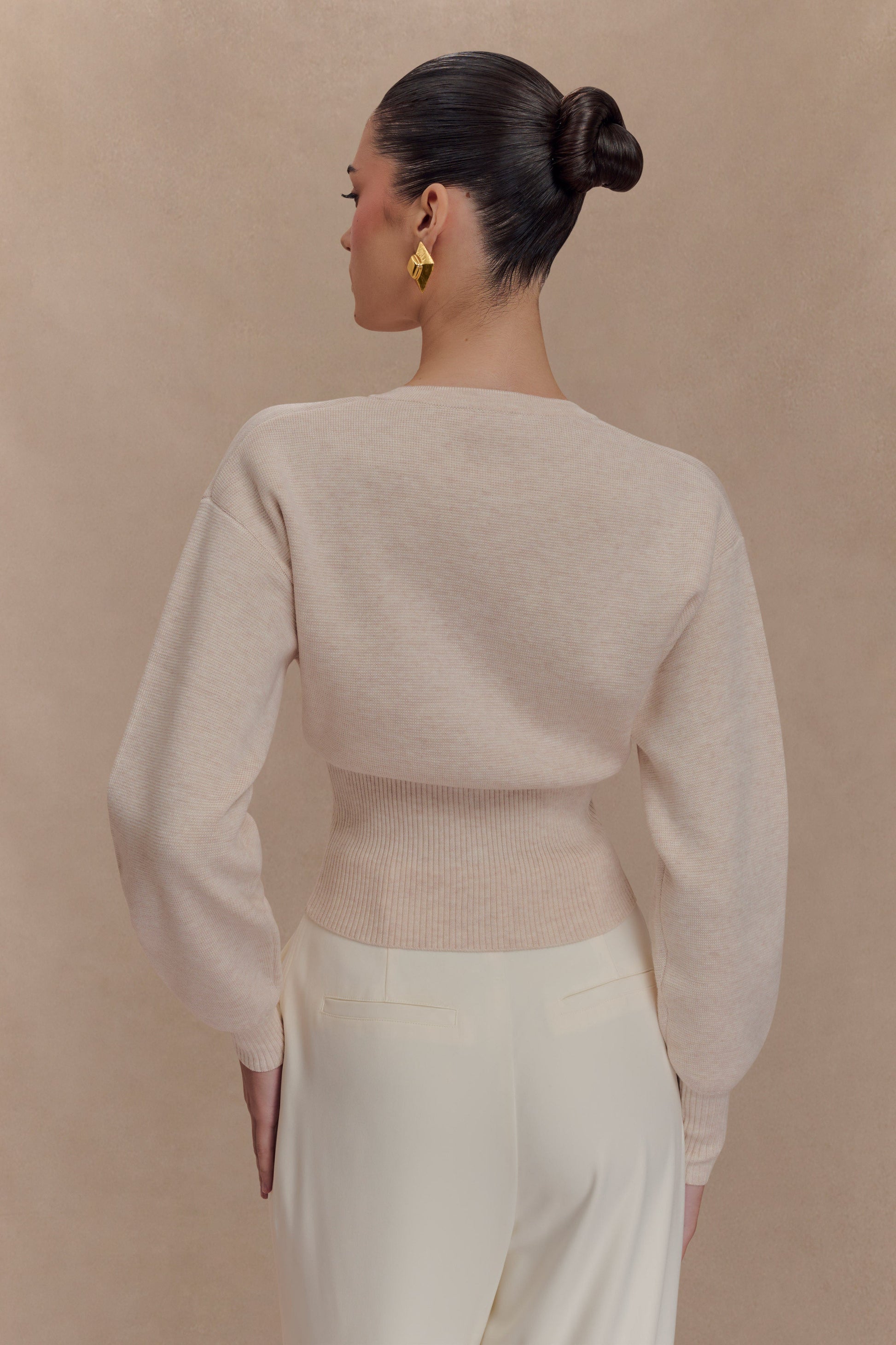 Ferne Button Up Knit Cardigan - Oat Marle #2