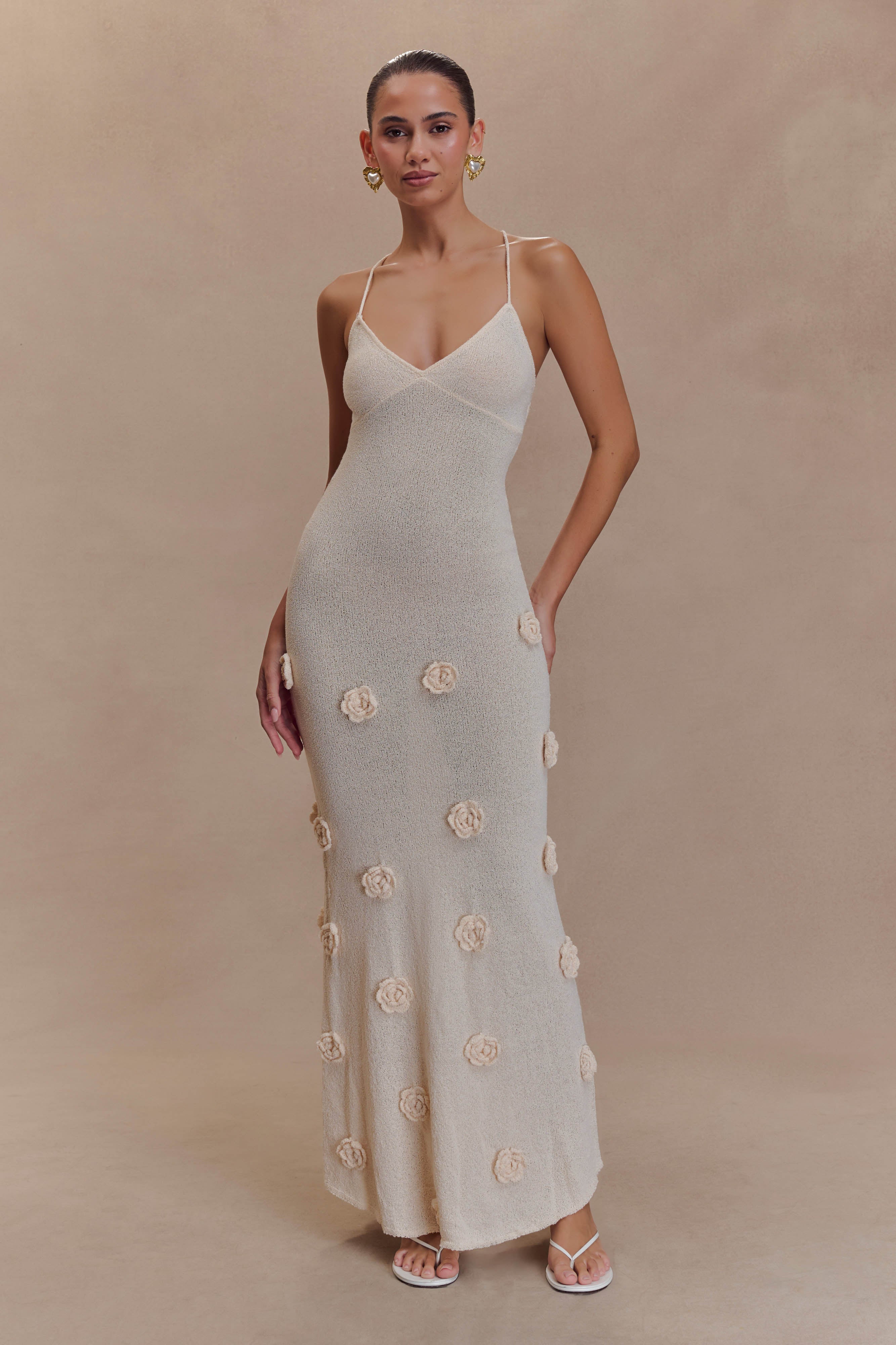 Suki Knit Maxi Dress Flowers