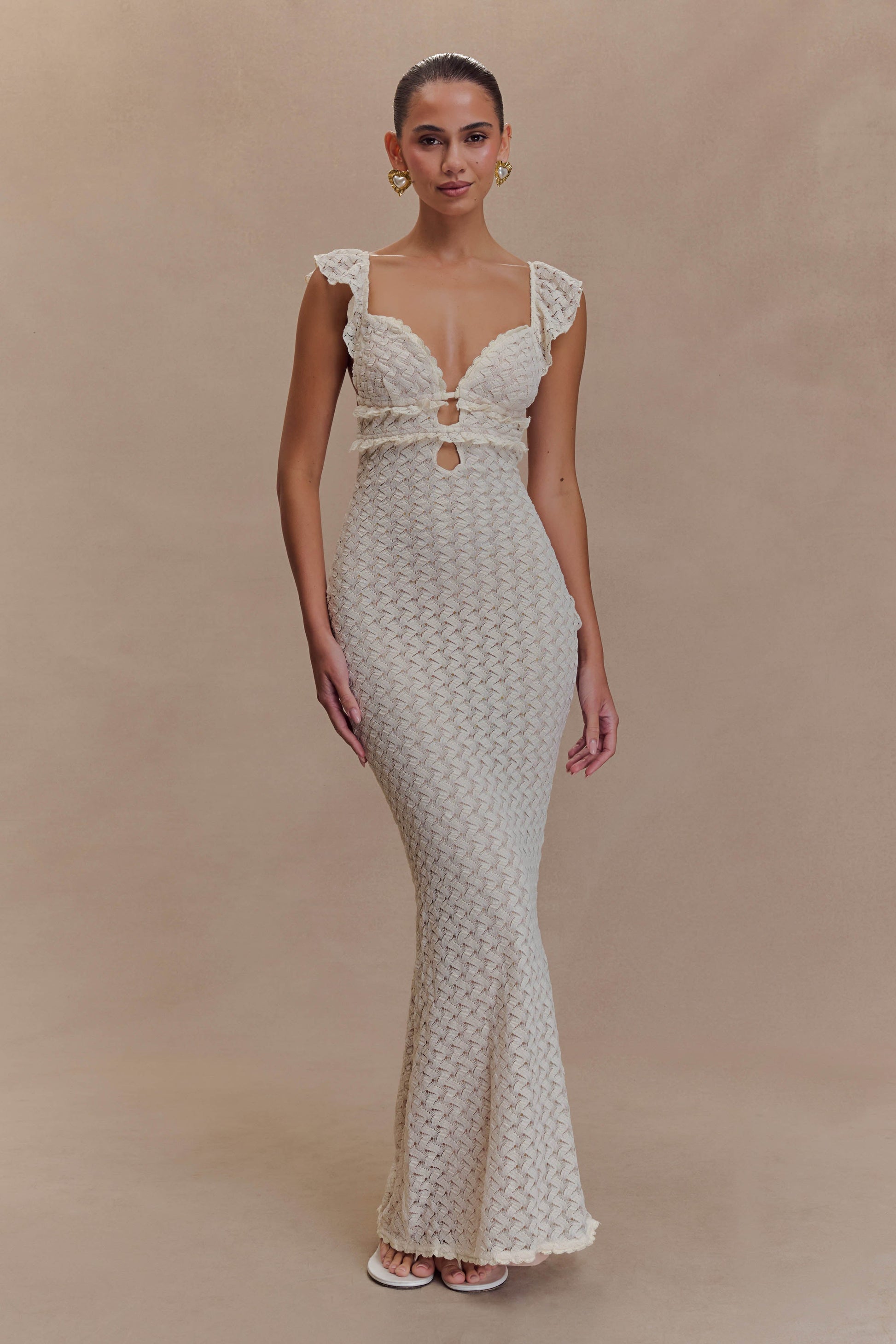 Ezra Lace Maxi Dress - Ivory #2