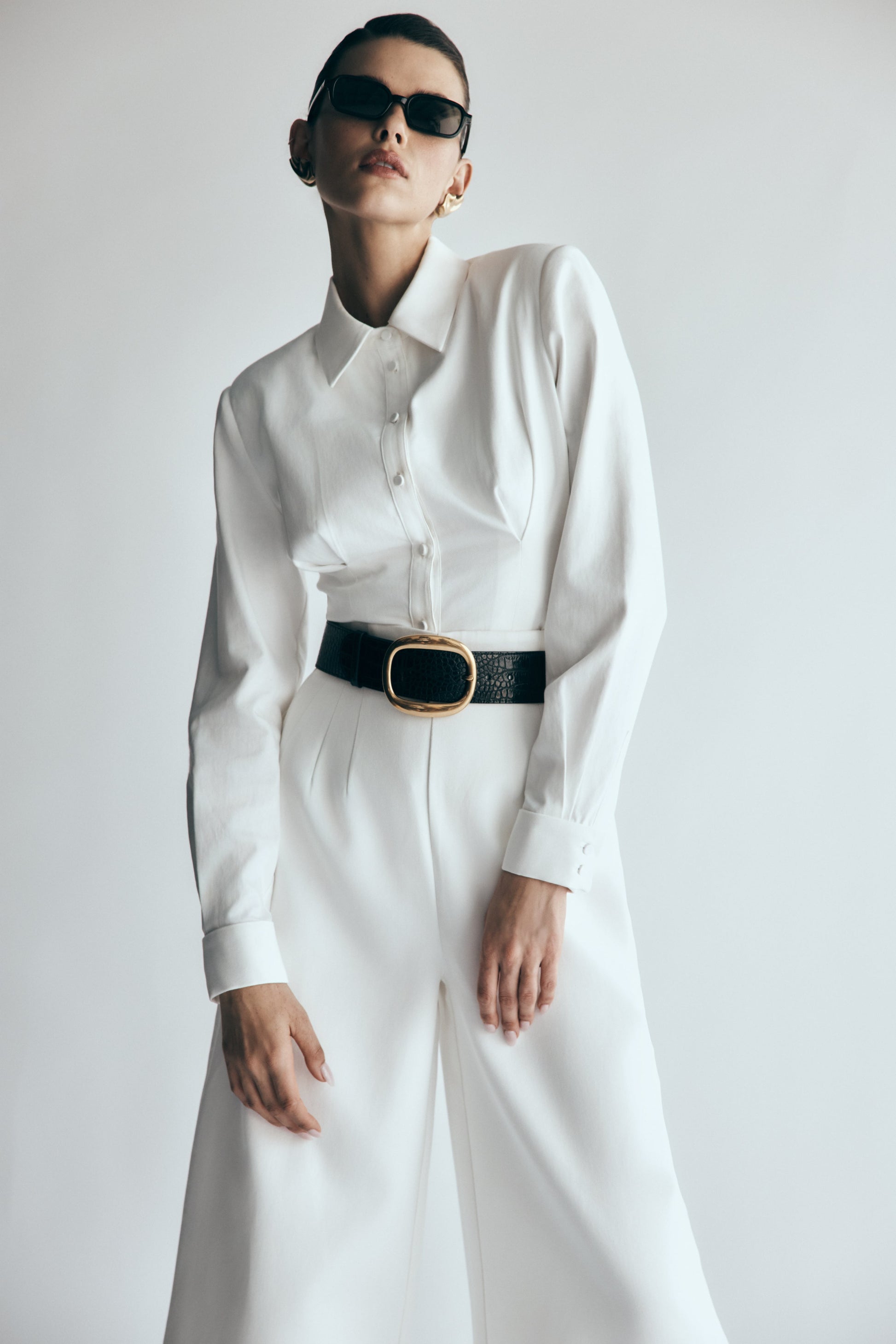 Rhia Oversized Shirt - White #4