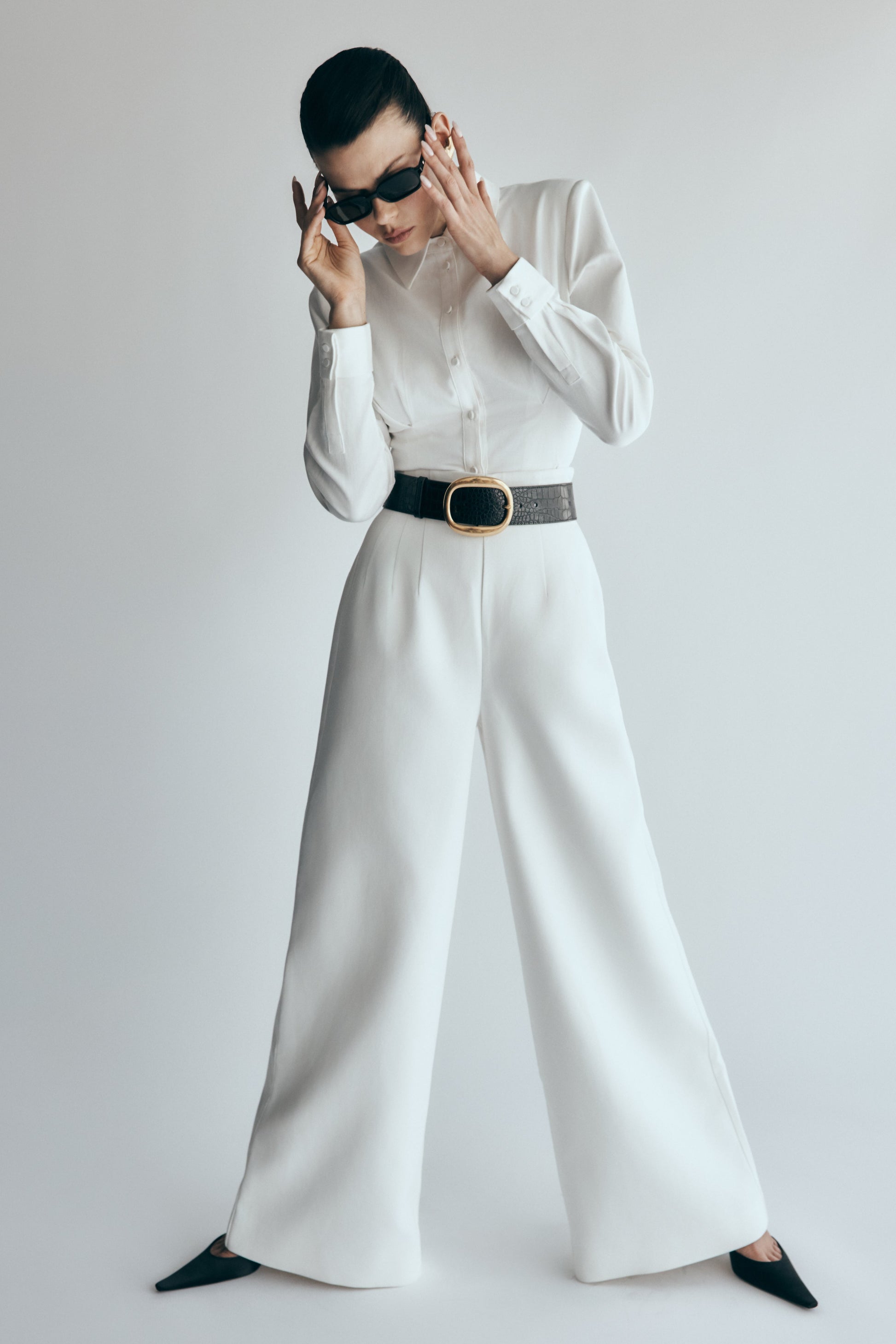 Silas High Waist Pants - White #2