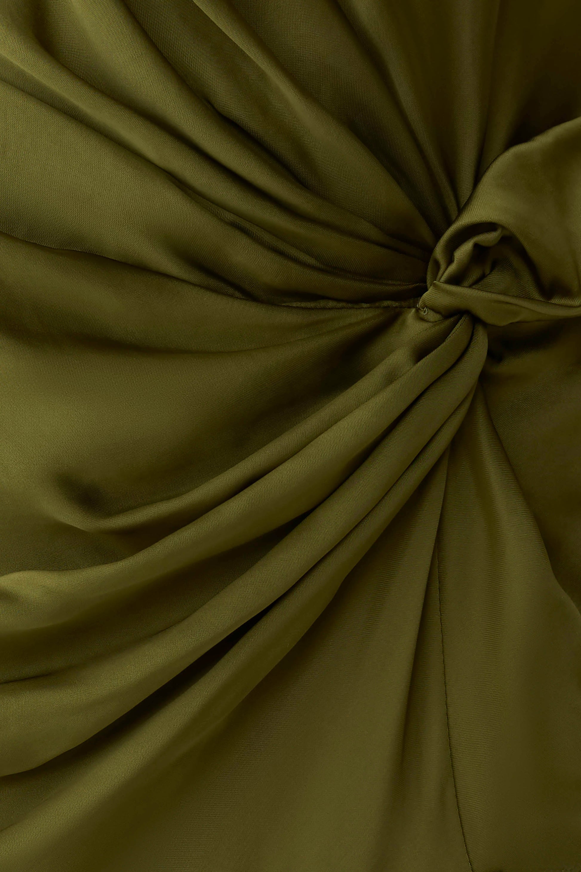 Amber Satin And Lace Mini Dress - Olive #6