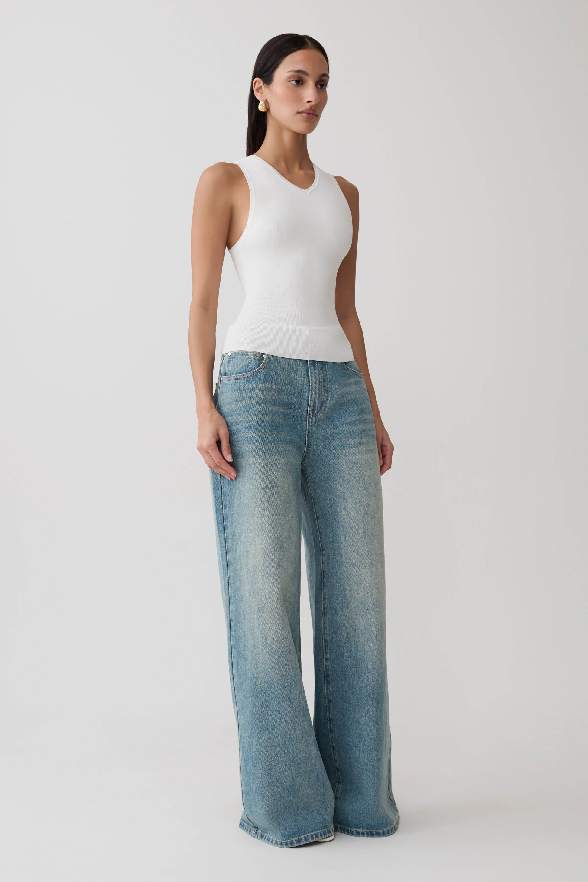 Marleen Knit Tank Top - White #3