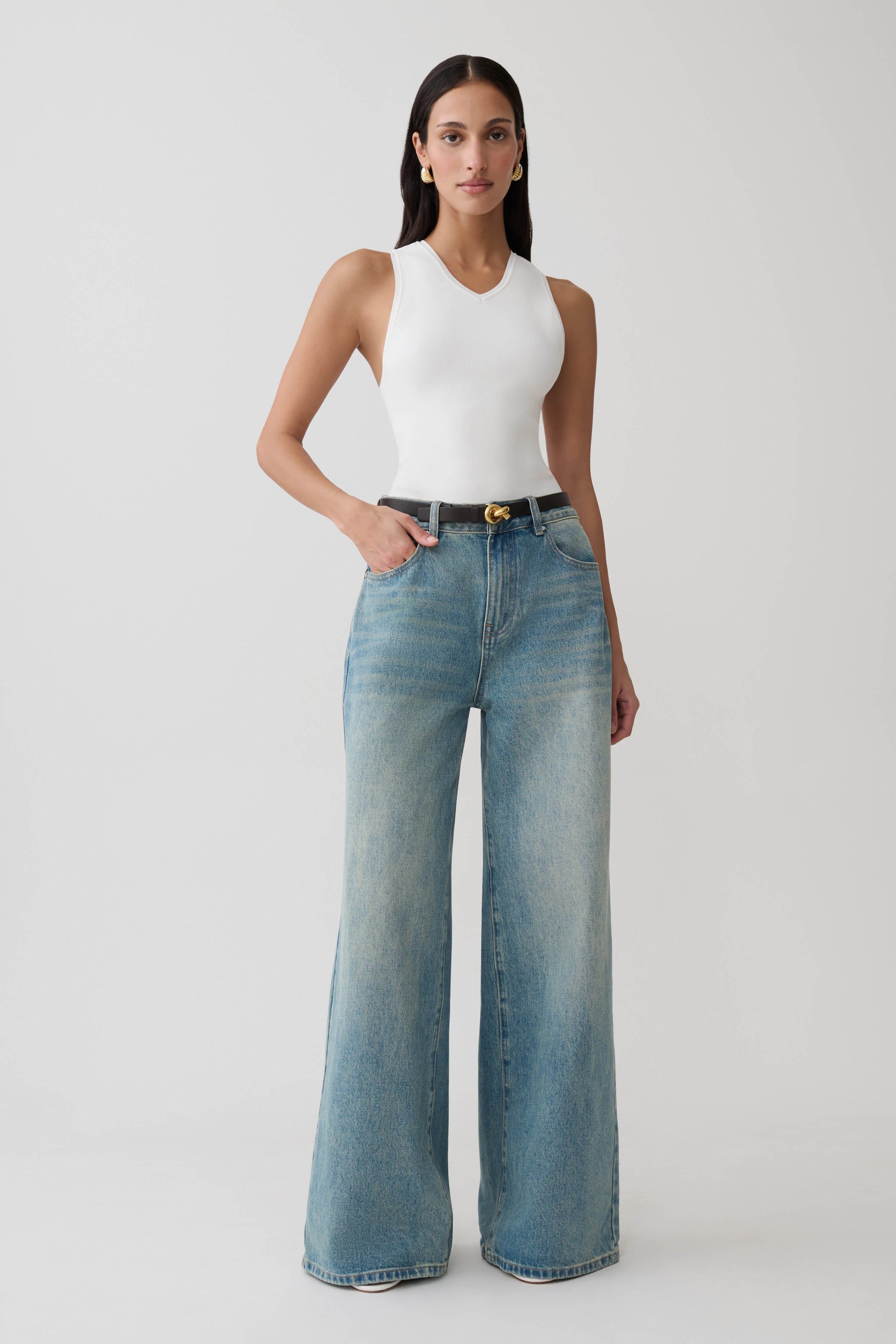 Marleen Knit Tank Top - White #4