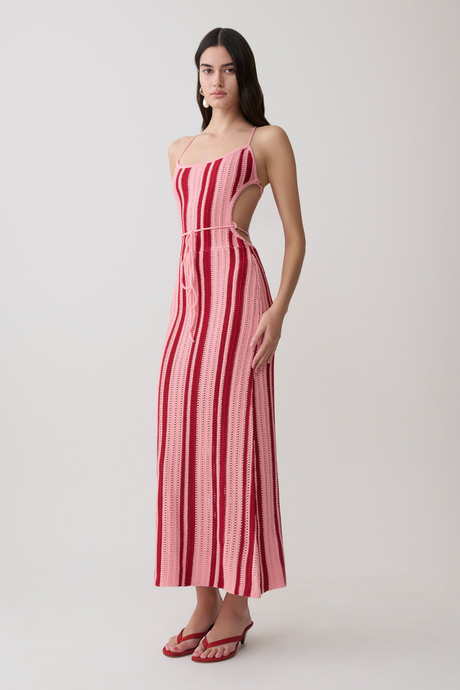 Shepherd Crochet Halter Maxi Dress - Pink #3