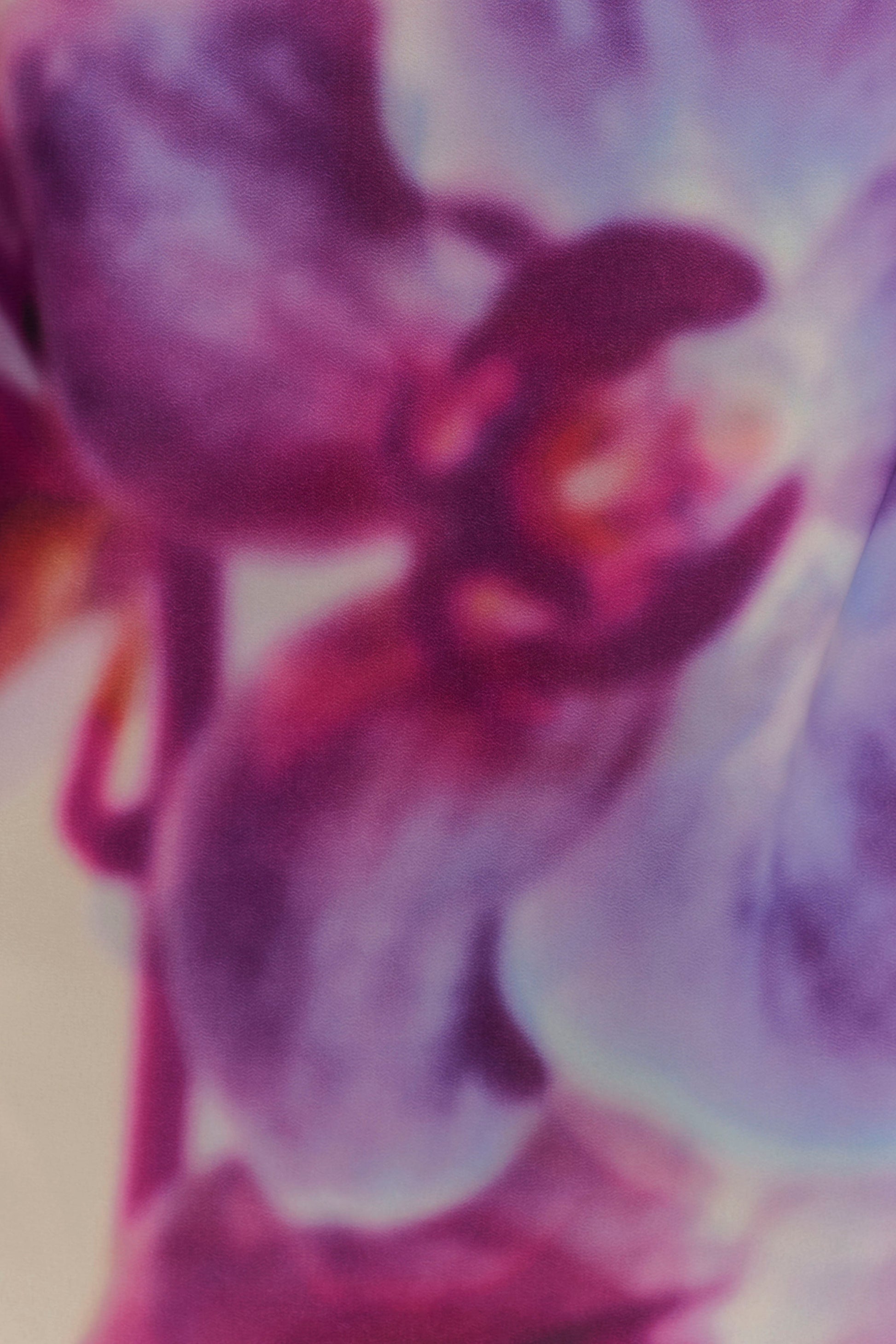 Amaya Strapless Chiffon Maxi Dress - Ivory Koi Orchid Print #6