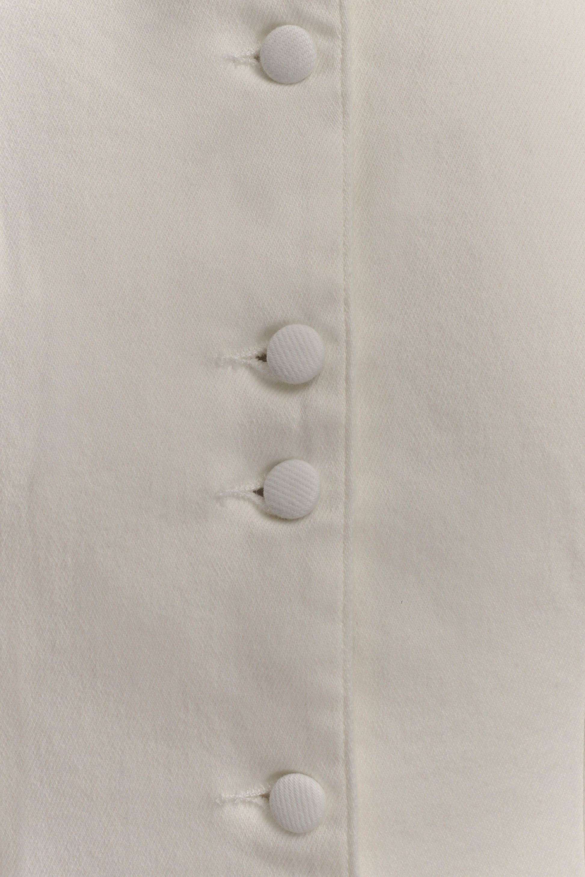 Reyna Denim Midi Dress - White #6