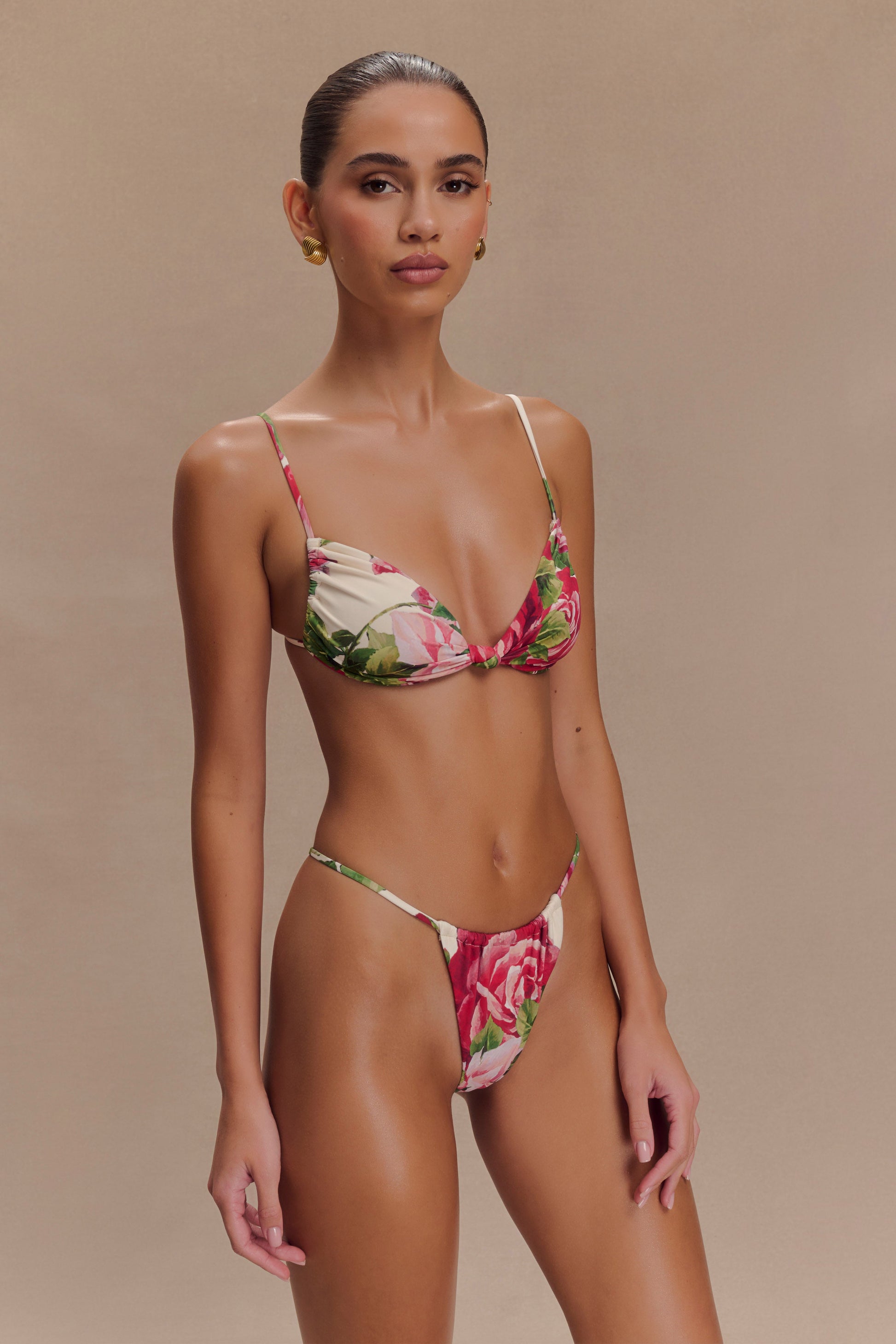 Rosmunda Ruched Bikini Top - Sonia Rose Print #3