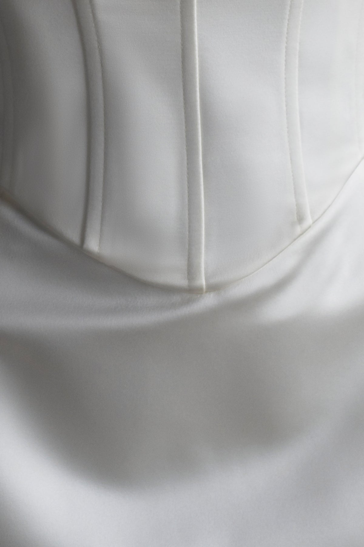 Isabel Satin Corset Mini Dress - White #3