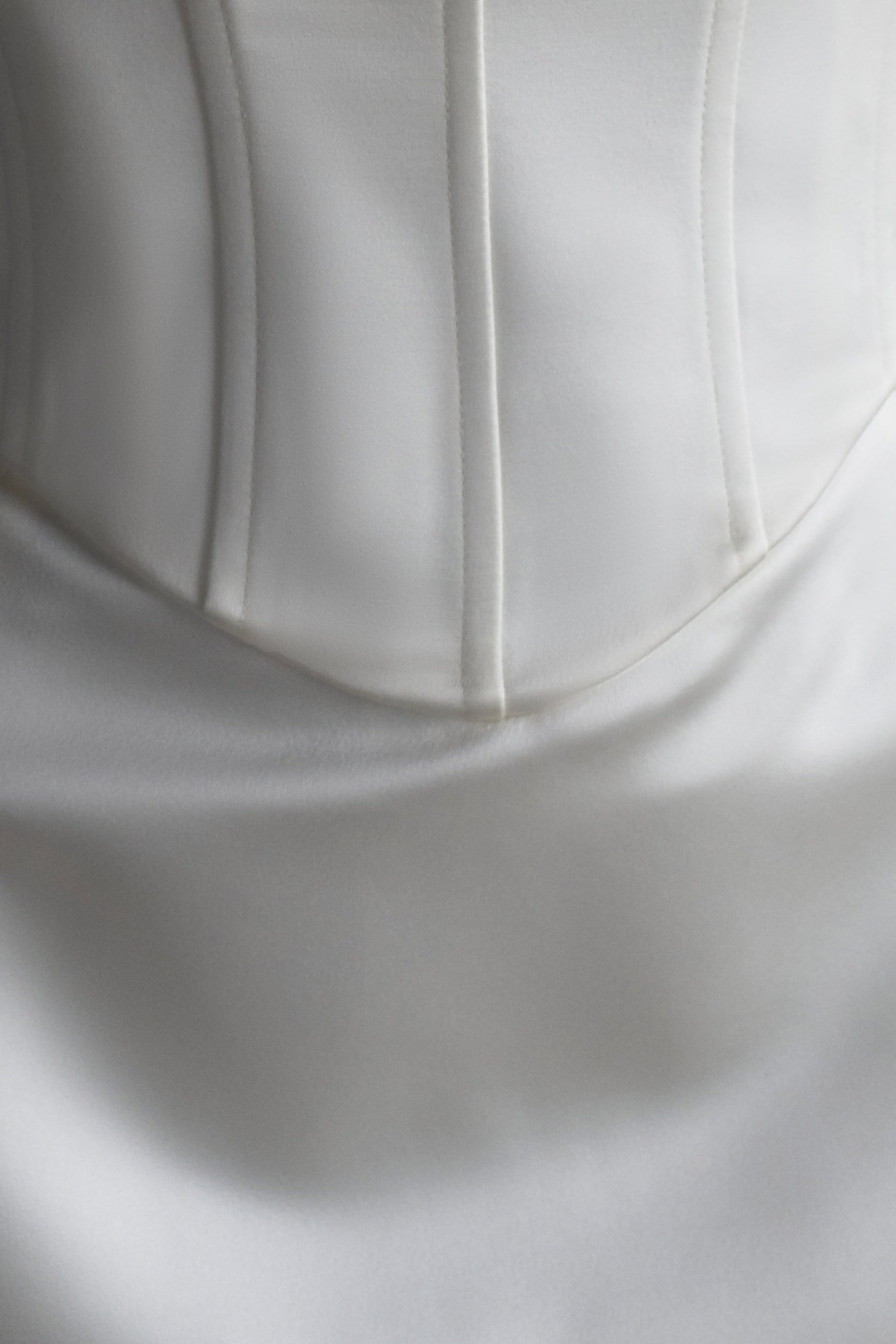 Isabel Satin Corset Mini Dress - White #3