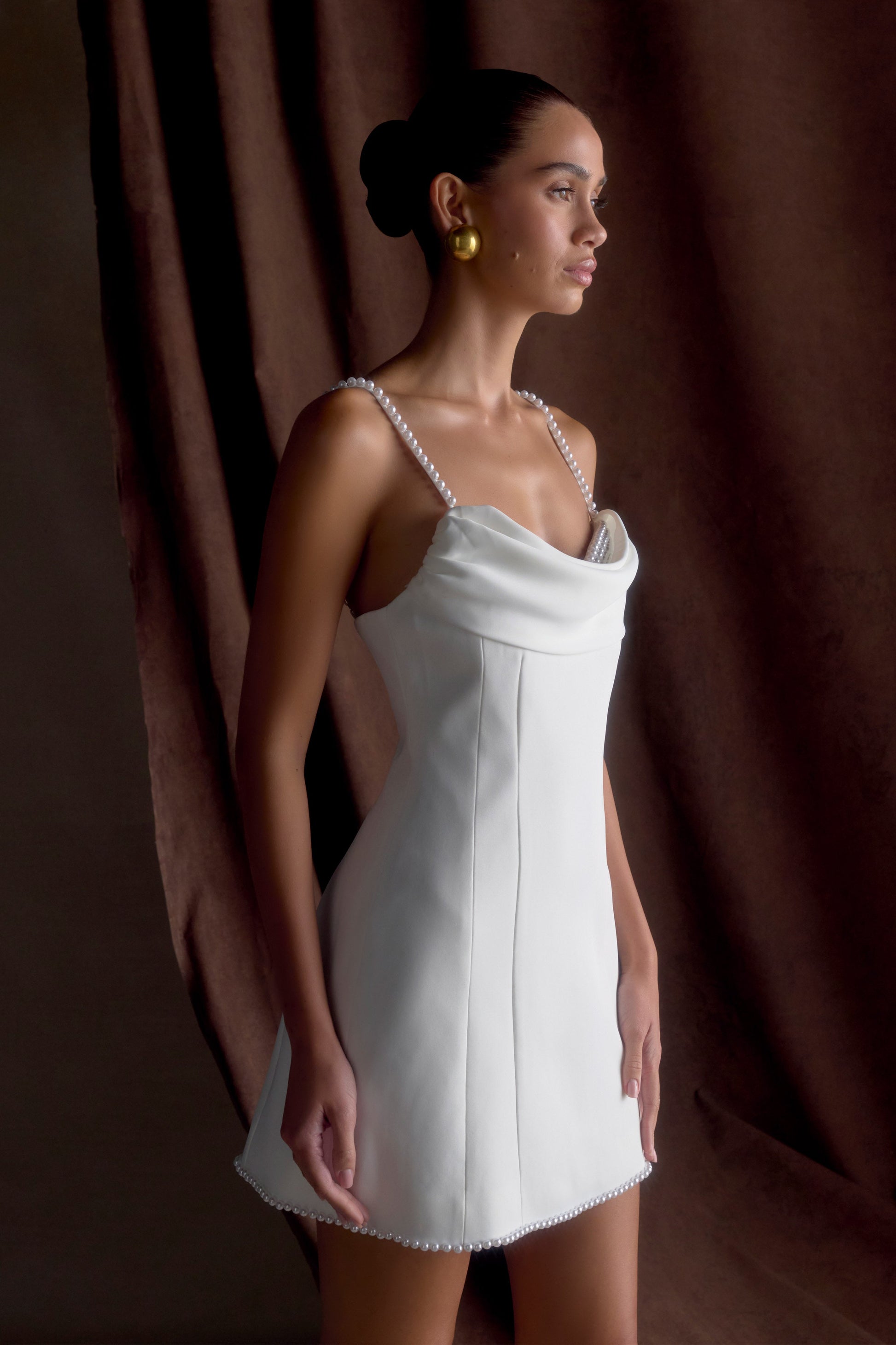 Liliane Suiting Mini Dress - Ivory #4