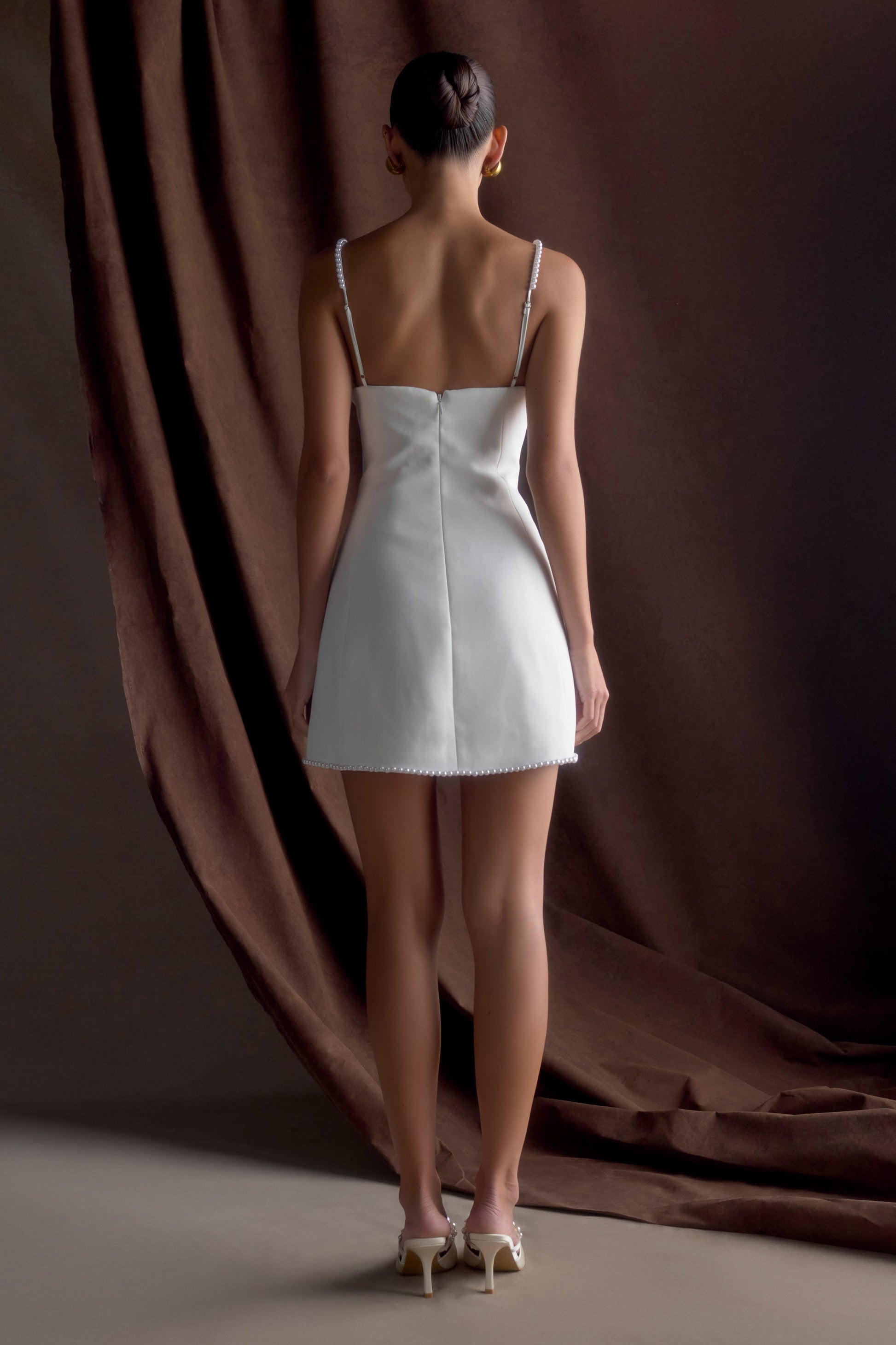 Liliane Suiting Mini Dress - Ivory #3