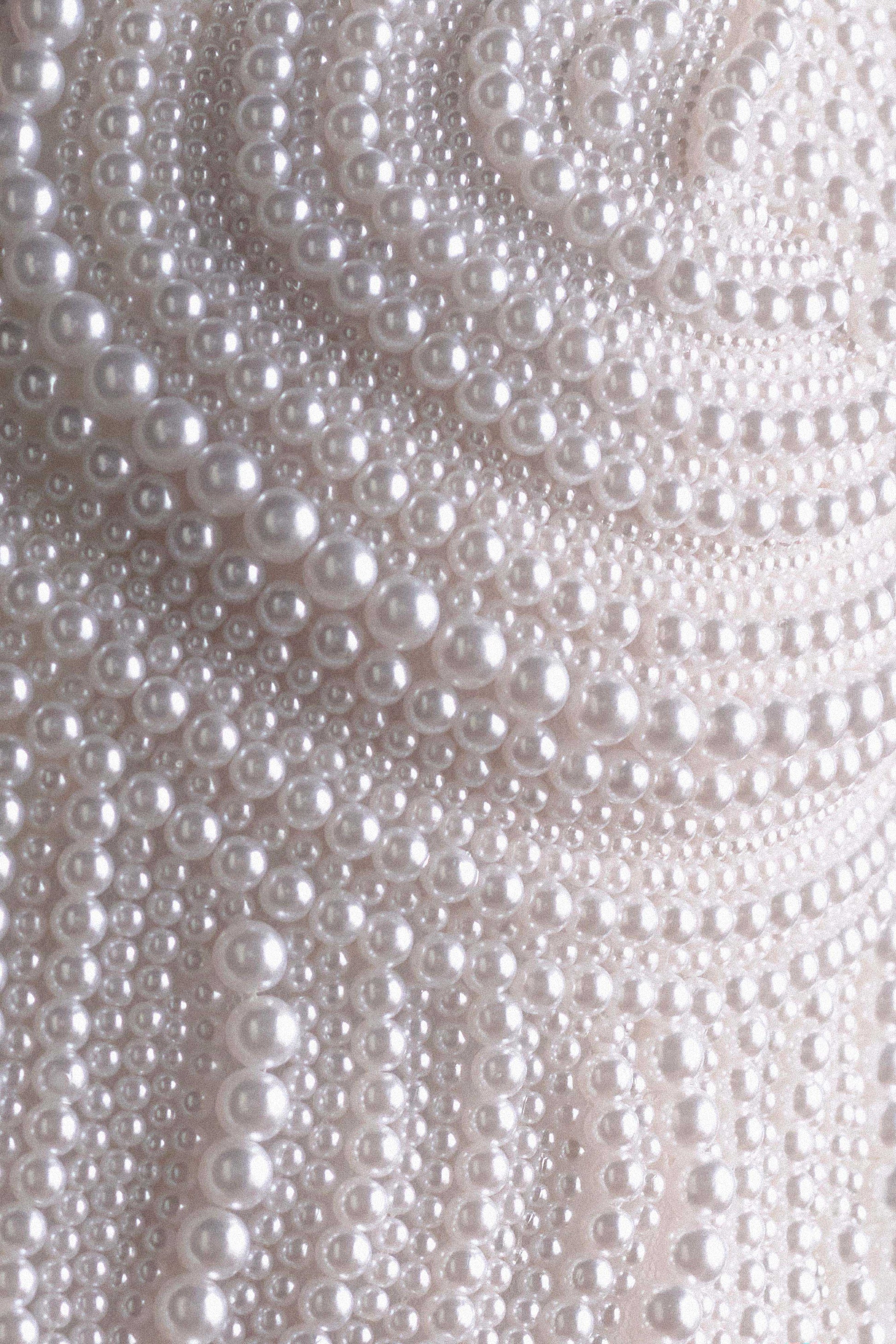 Kathia Pearl Hand Beaded Top - White #7