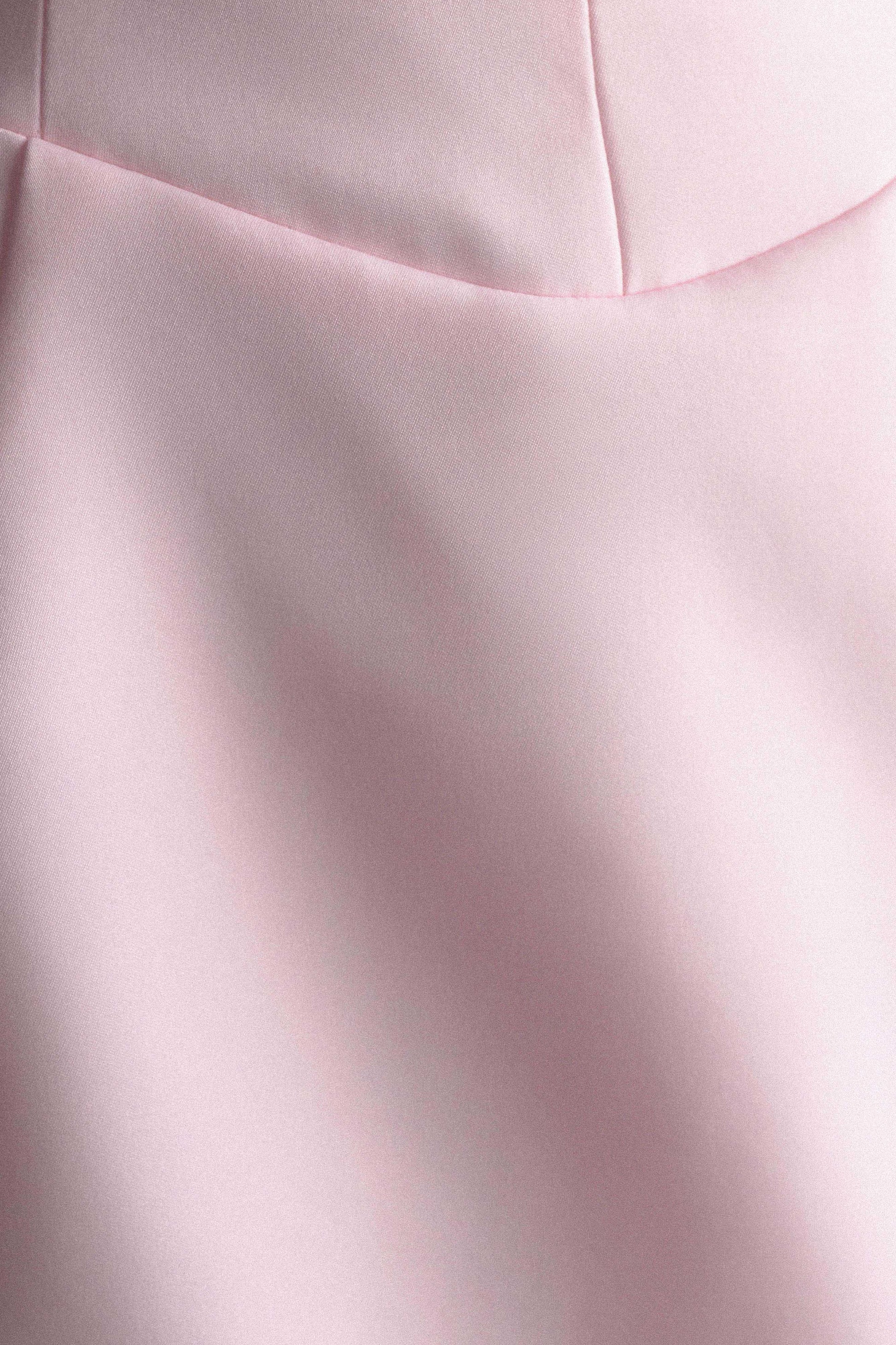 Orellia Strapless Suiting Mini Dress - Soft Pink #14