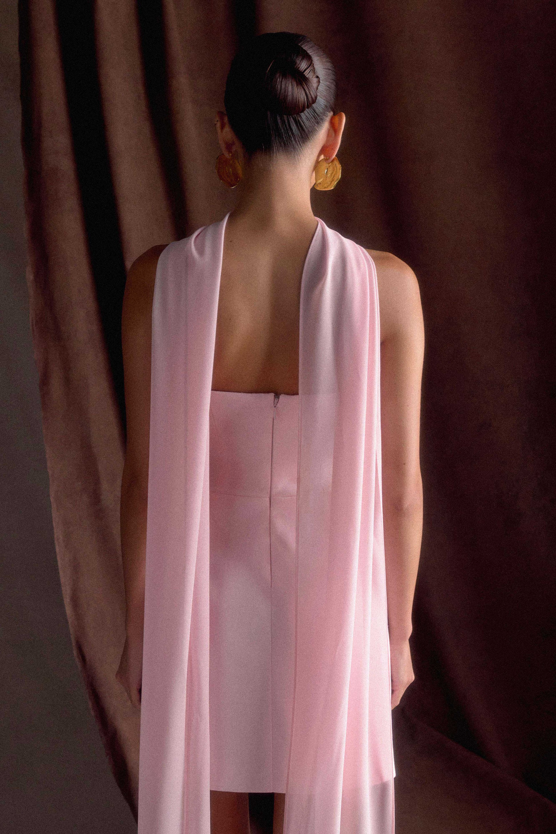 Orellia Strapless Suiting Mini Dress - Soft Pink #2