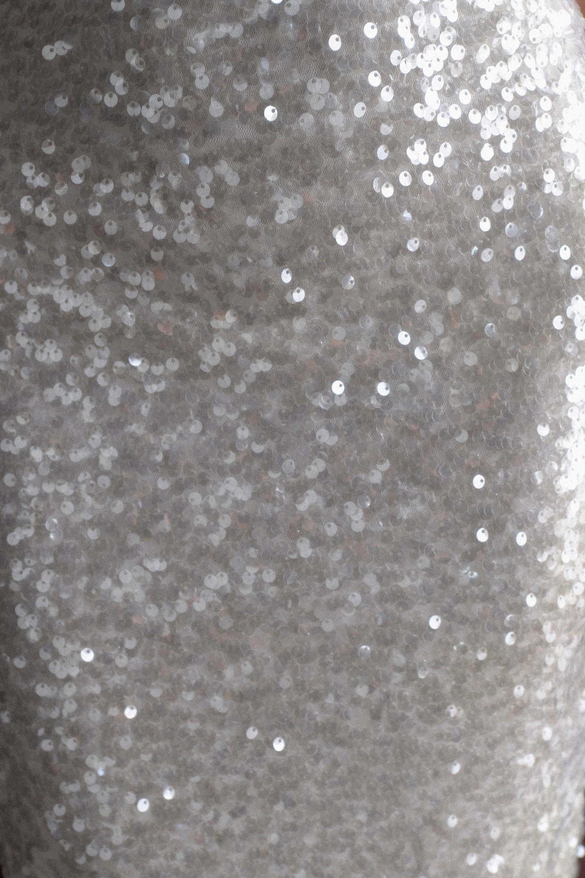 Makari Sequin Maxi Dress - White #7