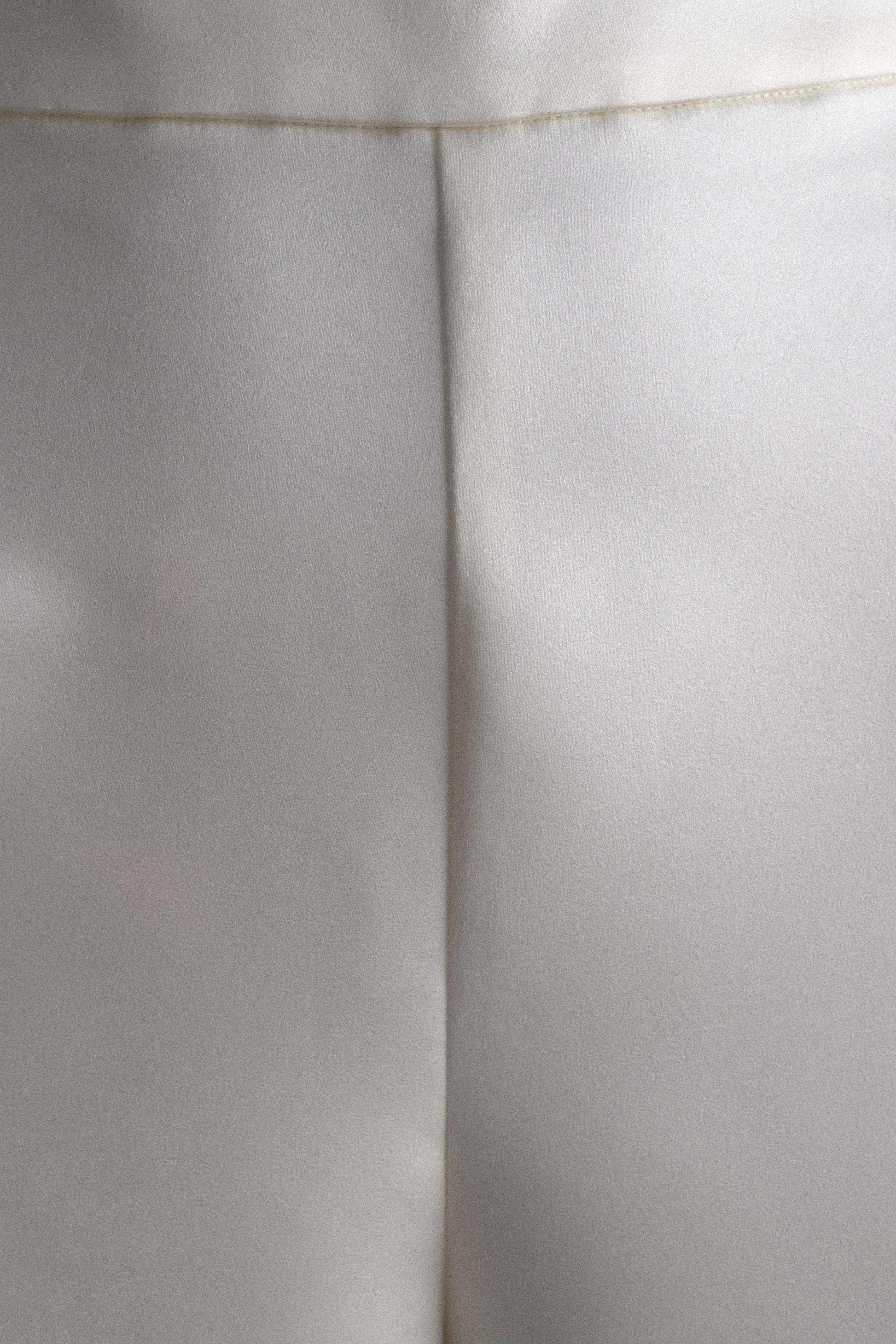 Ada Satin Straight Leg Pant - Ivory #8