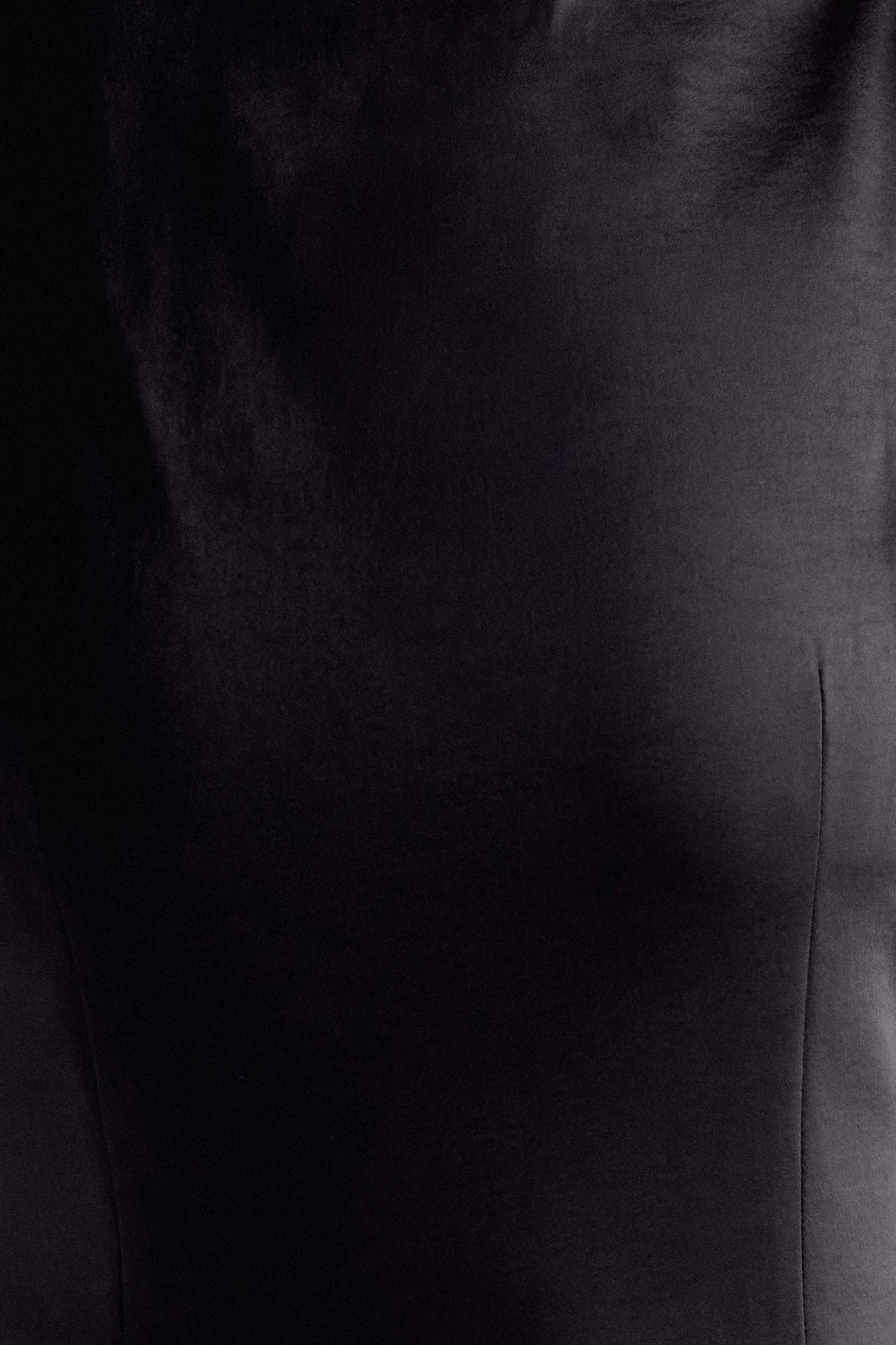 Violet Sleeveless Satin Maxi Dress - Black #12