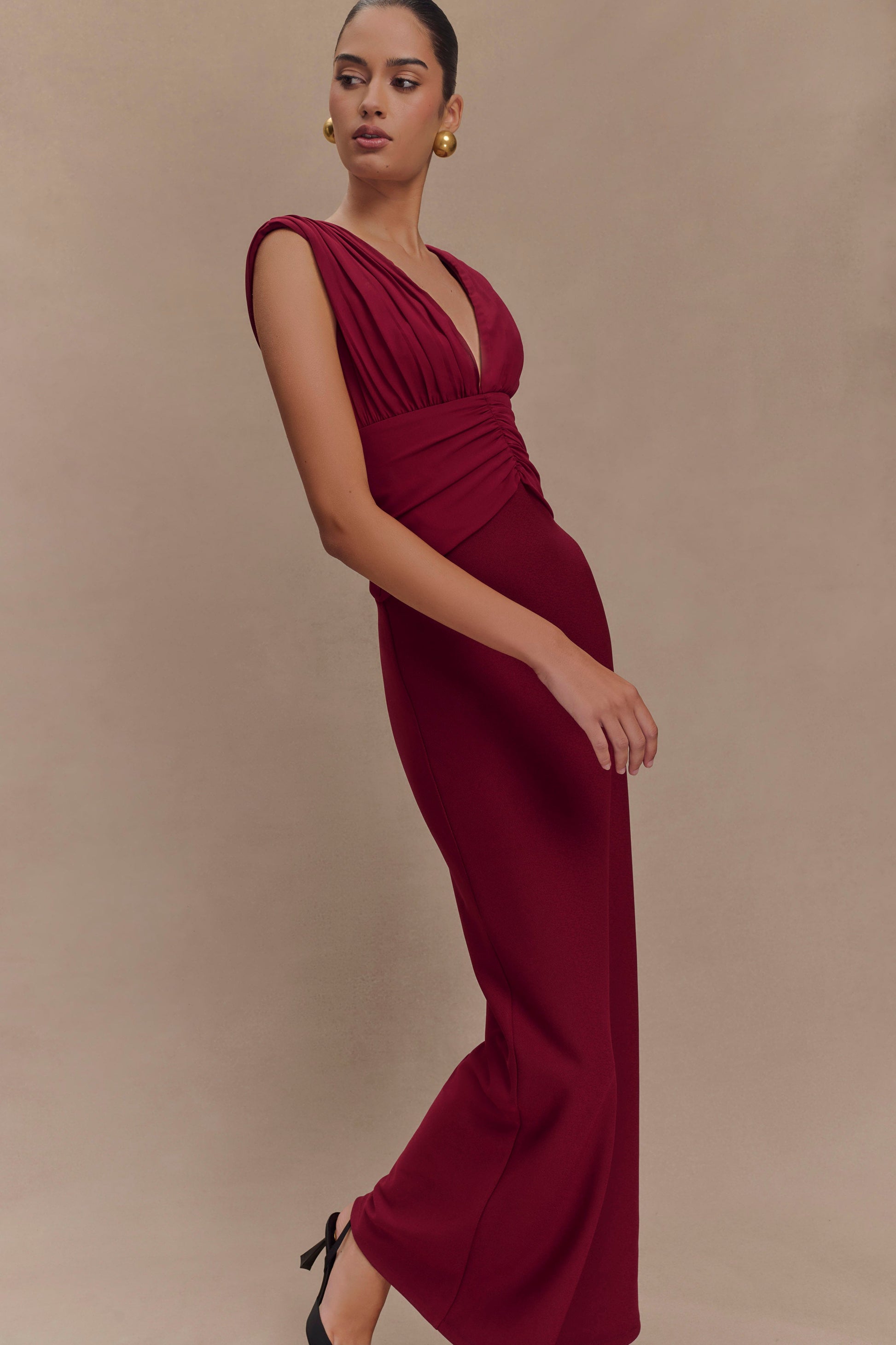Monique Maxi Dress - Plum #3