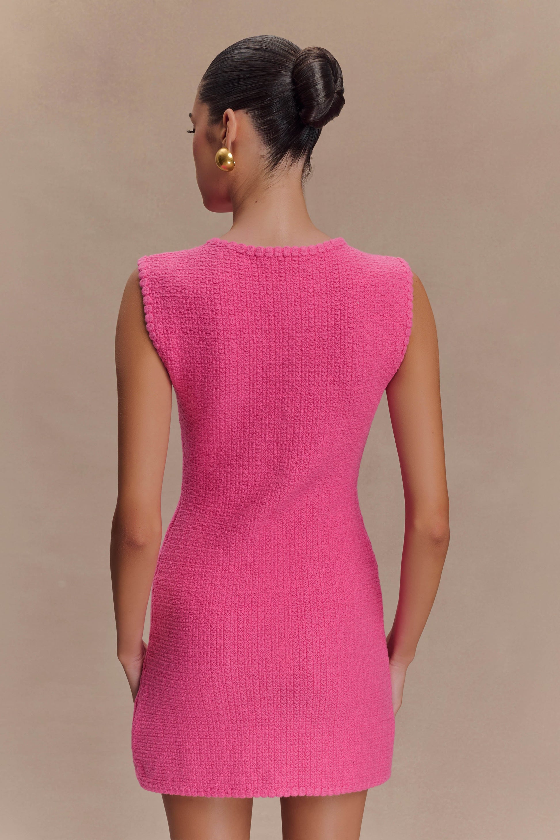 Mia Knit Mini Dress - Pink #2