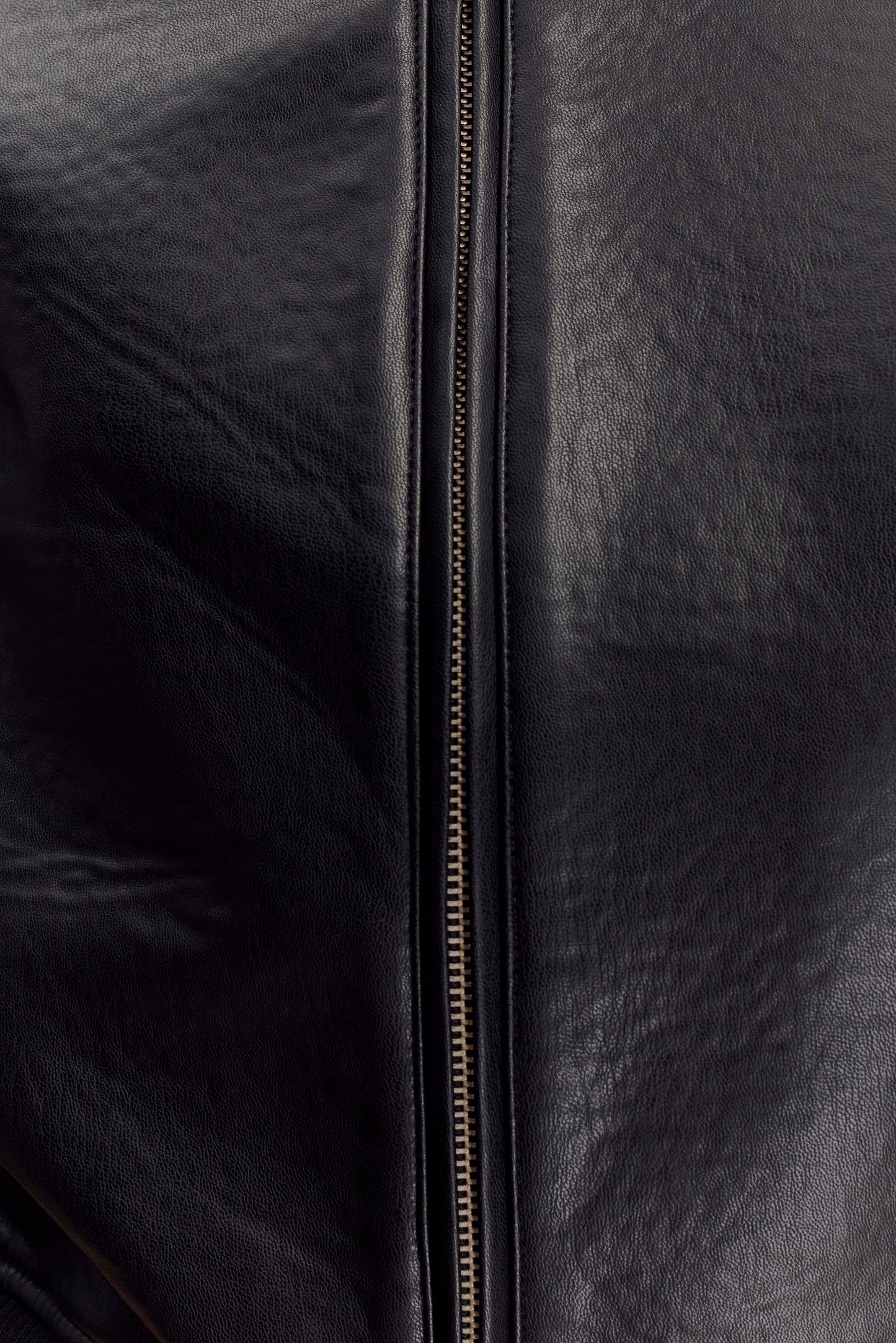 Codi Faux Leather Bomber Jacket - Black