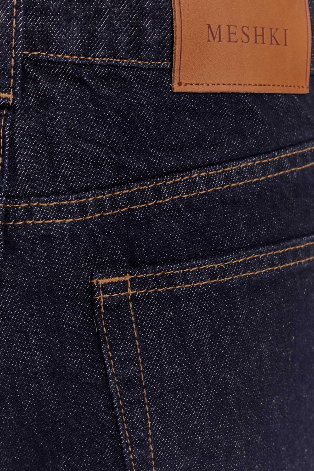Janine High Waisted Straight Leg Jeans - Washed Indigo Blue #7