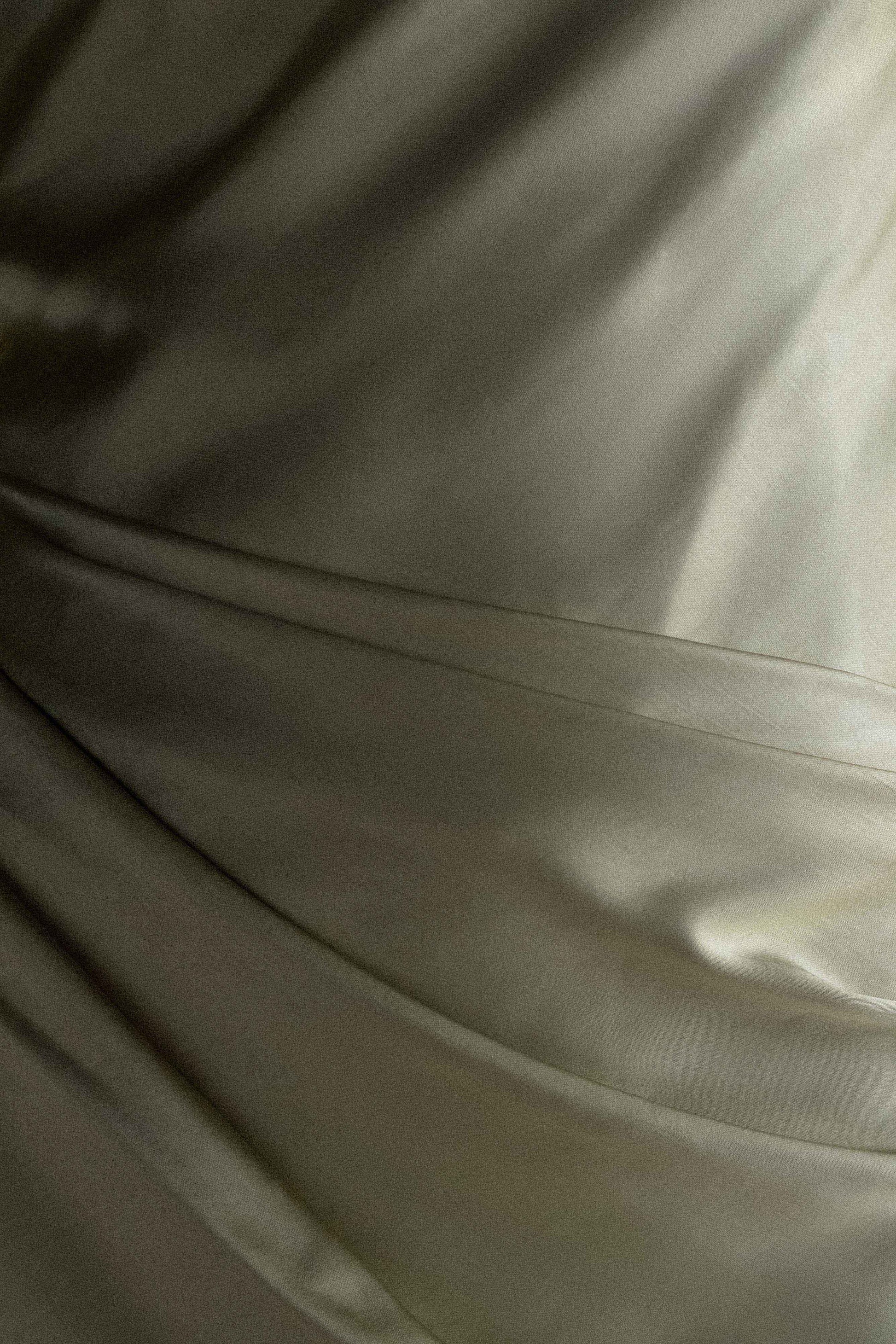 Iris Long Sleeve Satin Maxi Dress - Sage #11