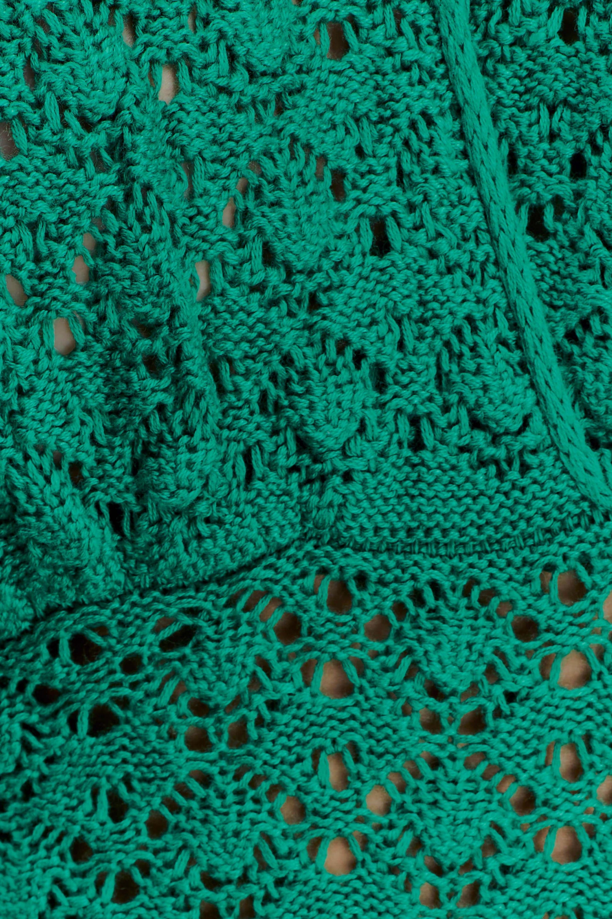 Deeliah Halterneck Crochet Maxi Dress - Emerald #4