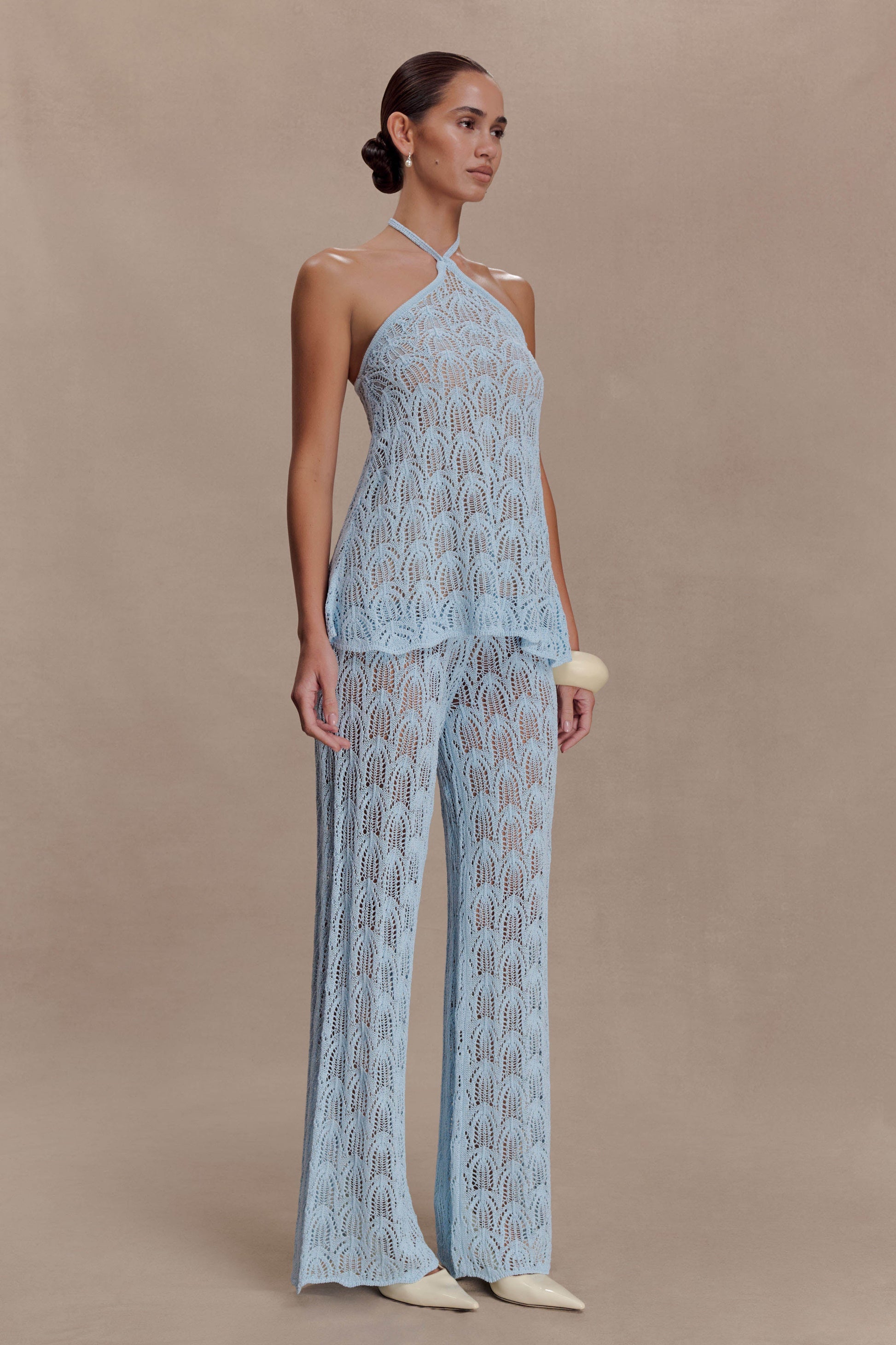 Glinda Crochet Pants - Light Blue #3