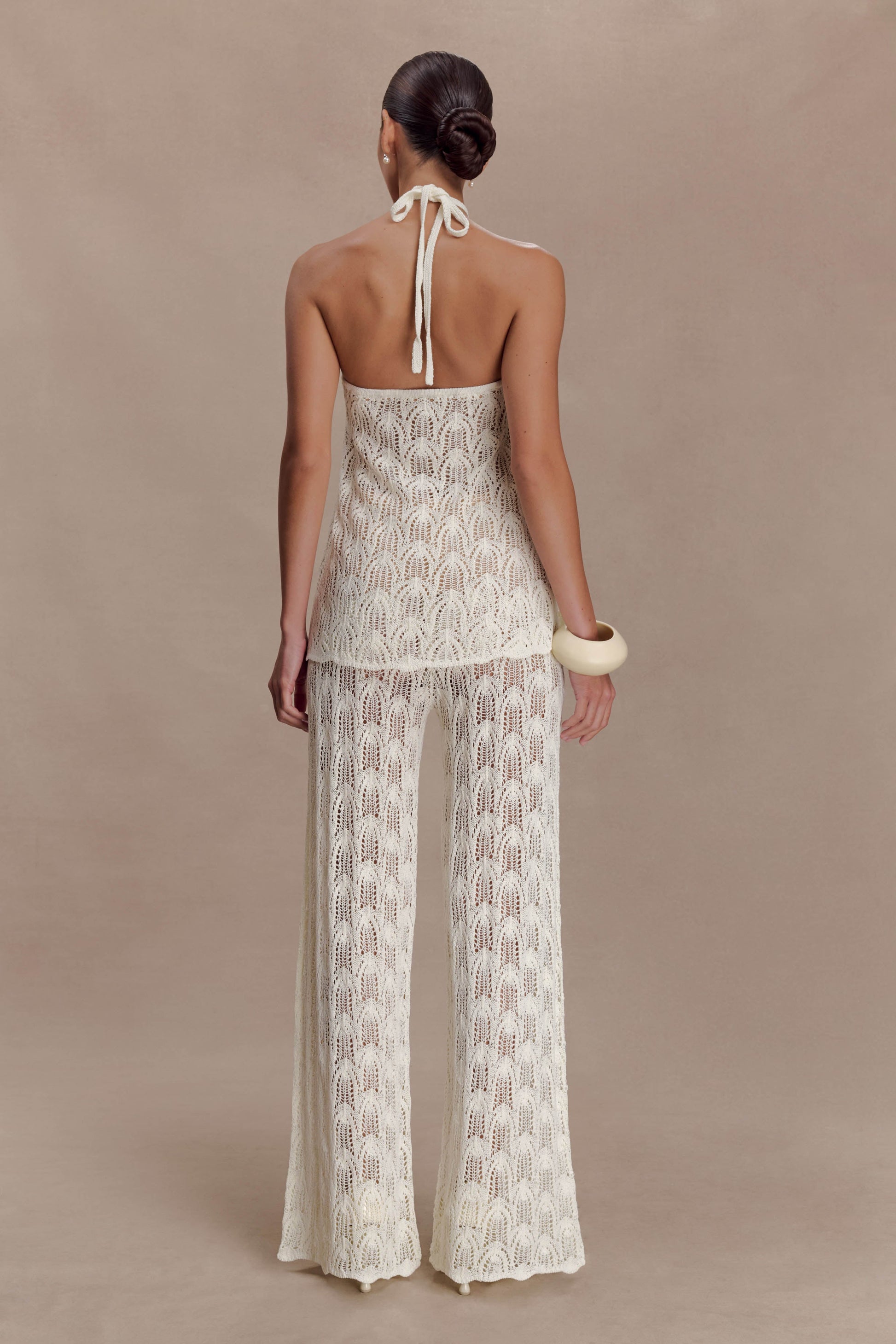 Glinda Crochet Pants - Ivory #2