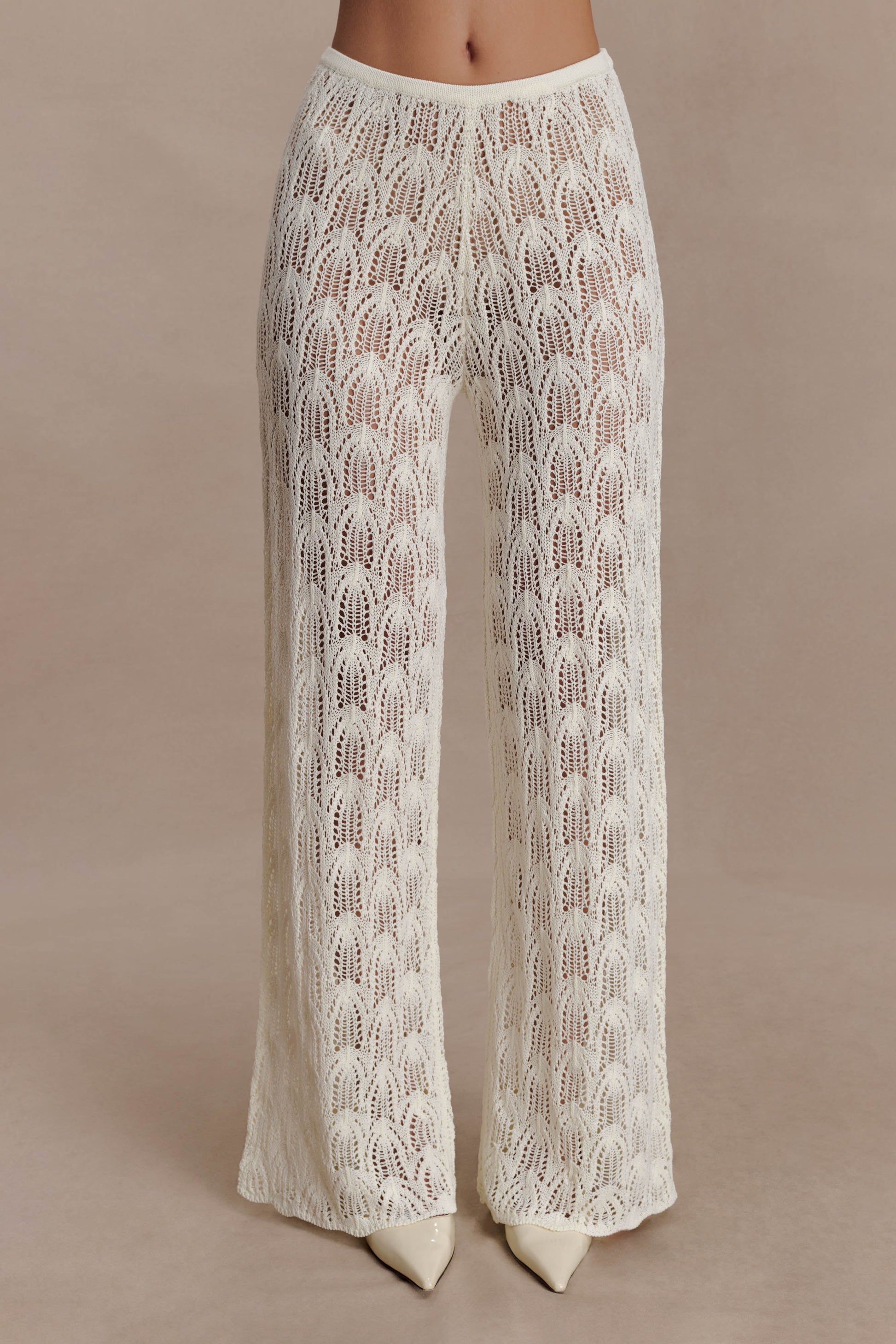 Glinda Crochet Pants - Ivory #6
