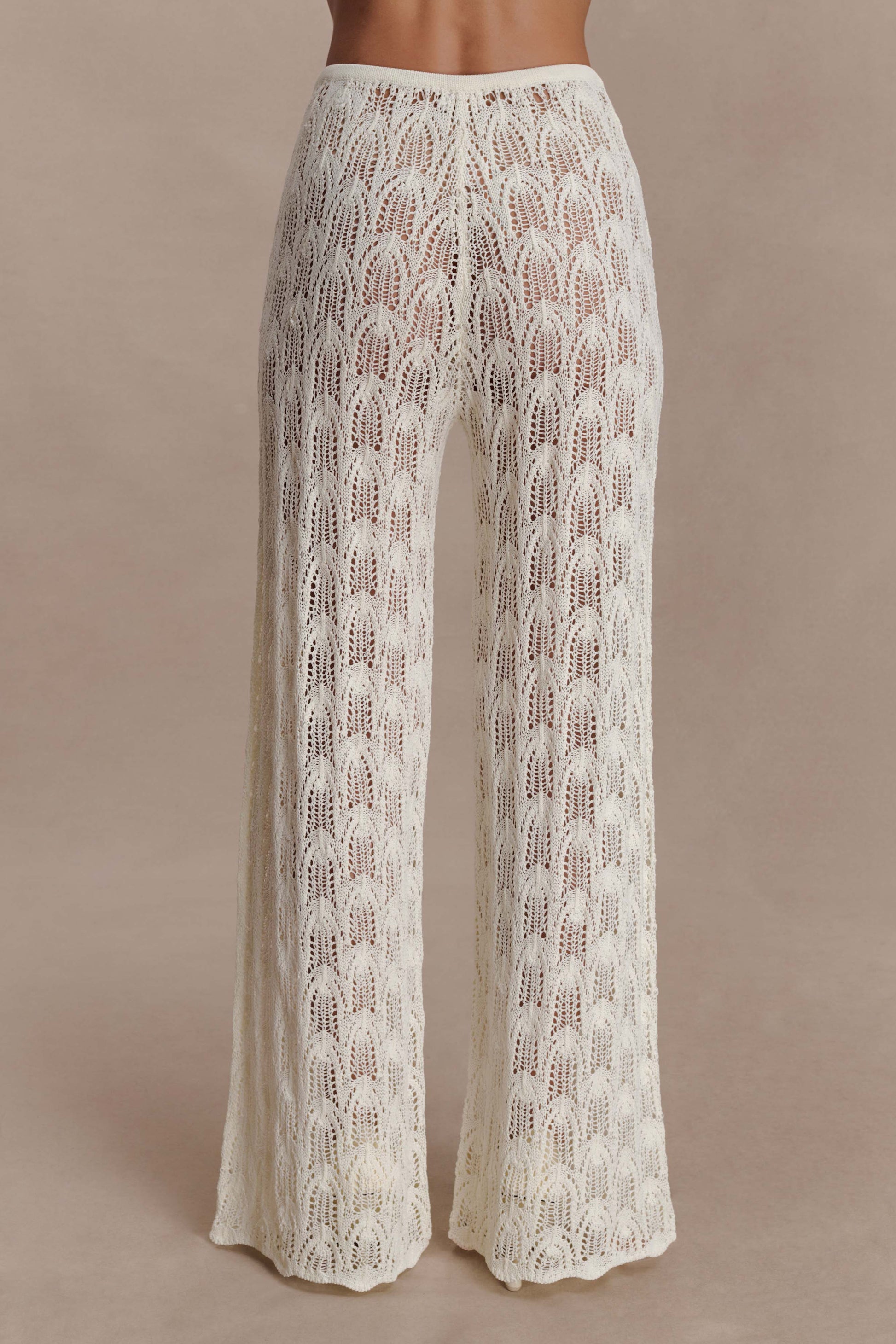 Glinda Crochet Pants - Ivory #5