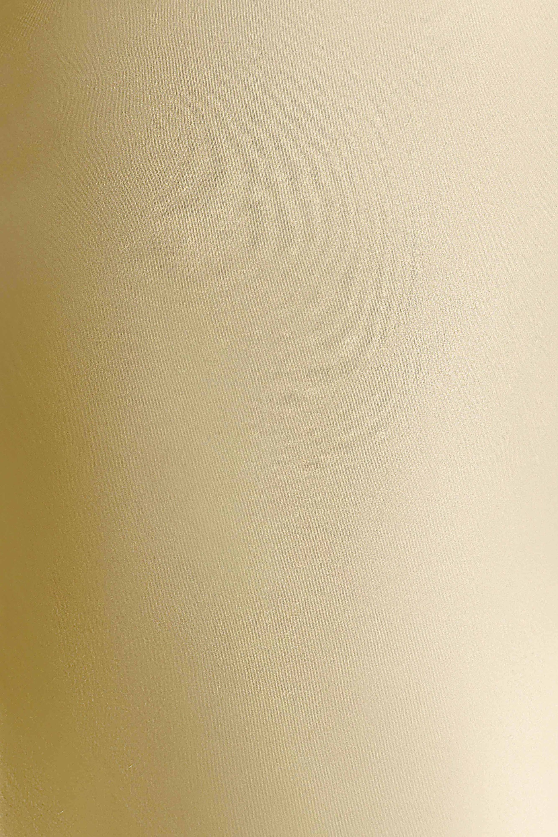 Alice Satin Halter Maxi Dress - Lemon #5