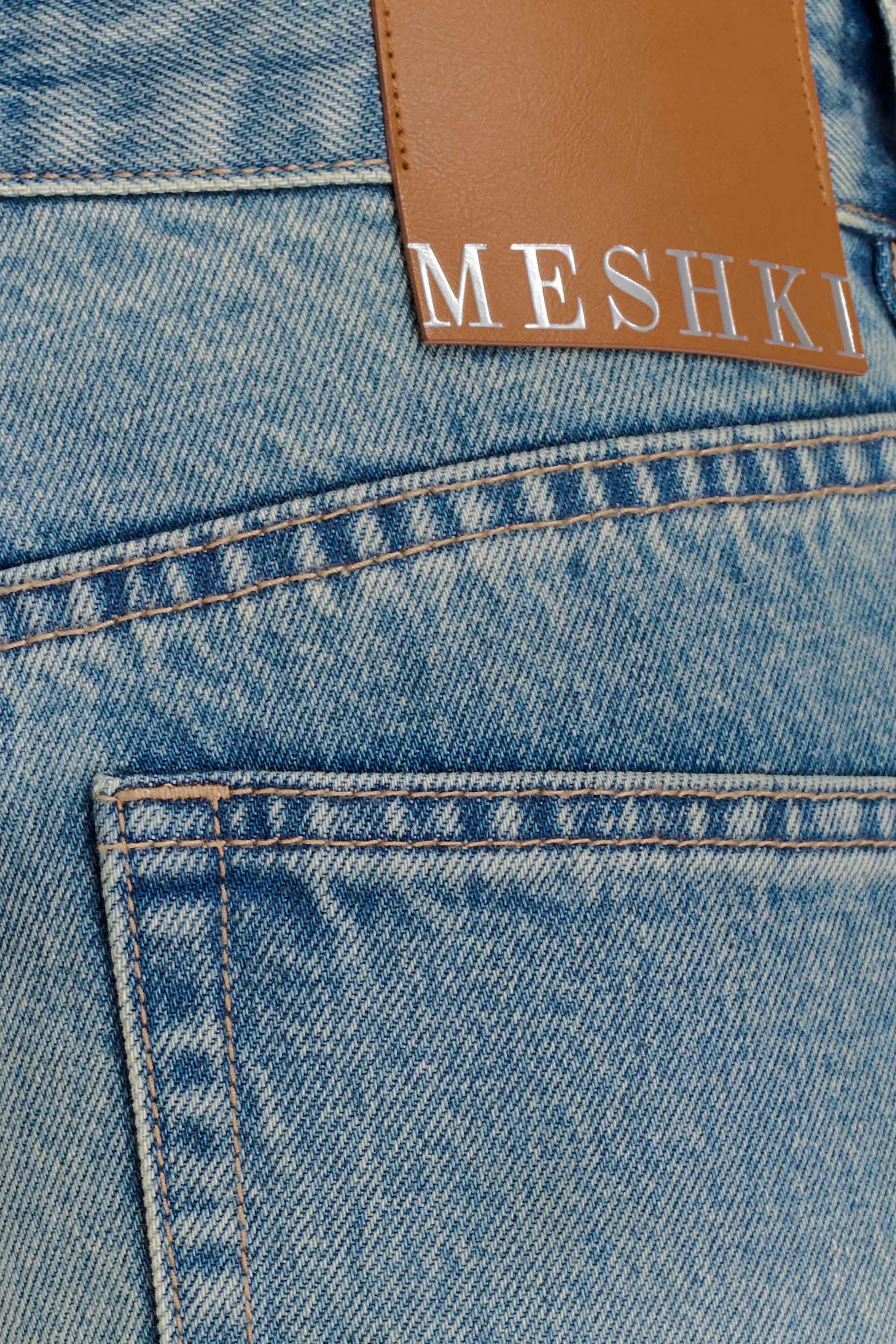 Romi Mid Rise Wide Leg Jeans - Faded Mid Blue #7