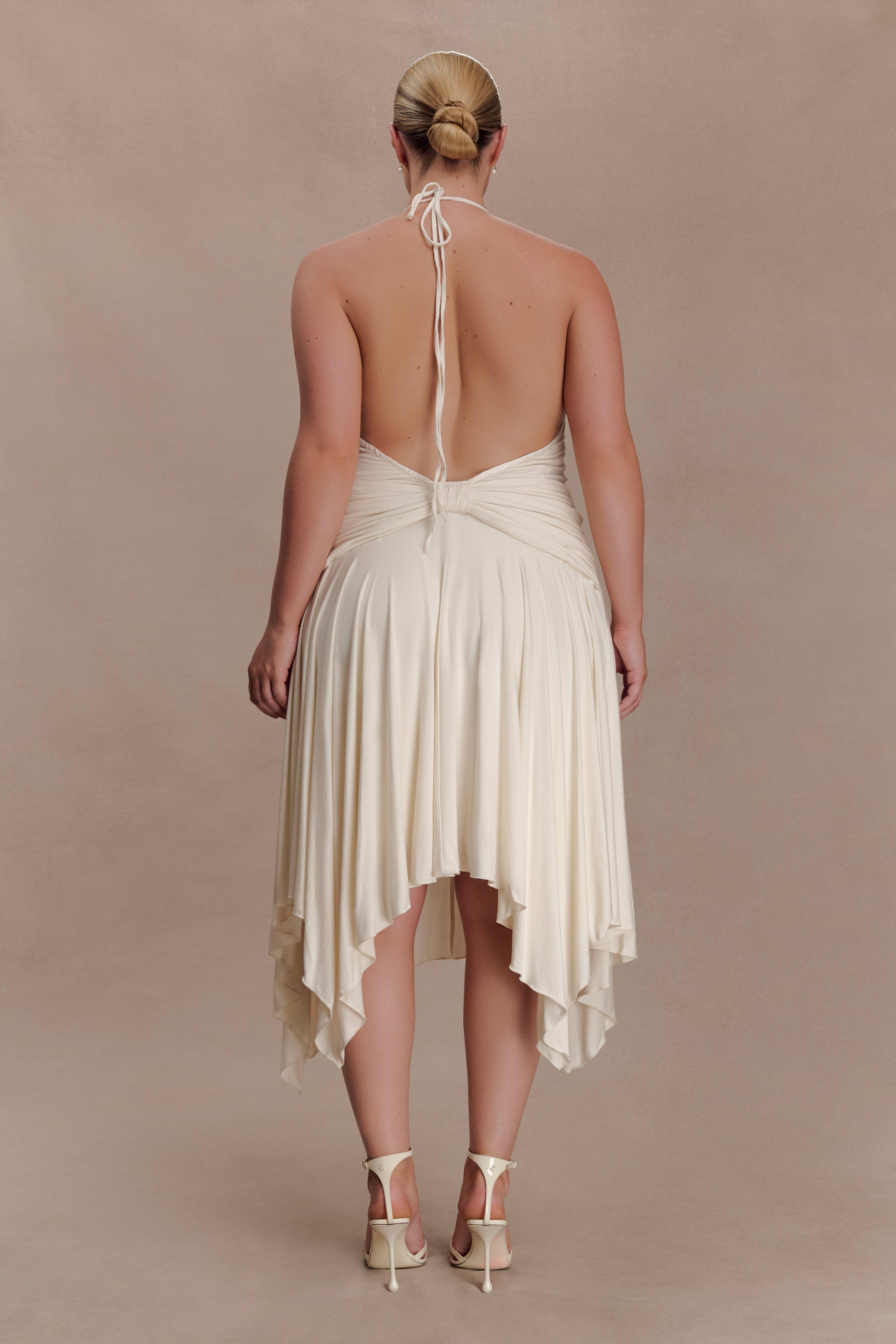 Sylvie Modal Hankie Midi Dress - Ivory #8