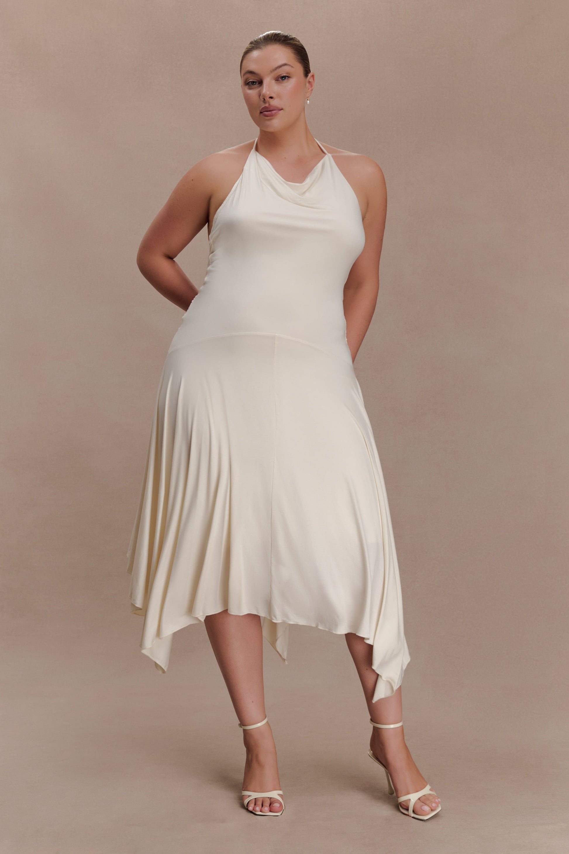Sylvie Modal Hankie Midi Dress - Ivory #5