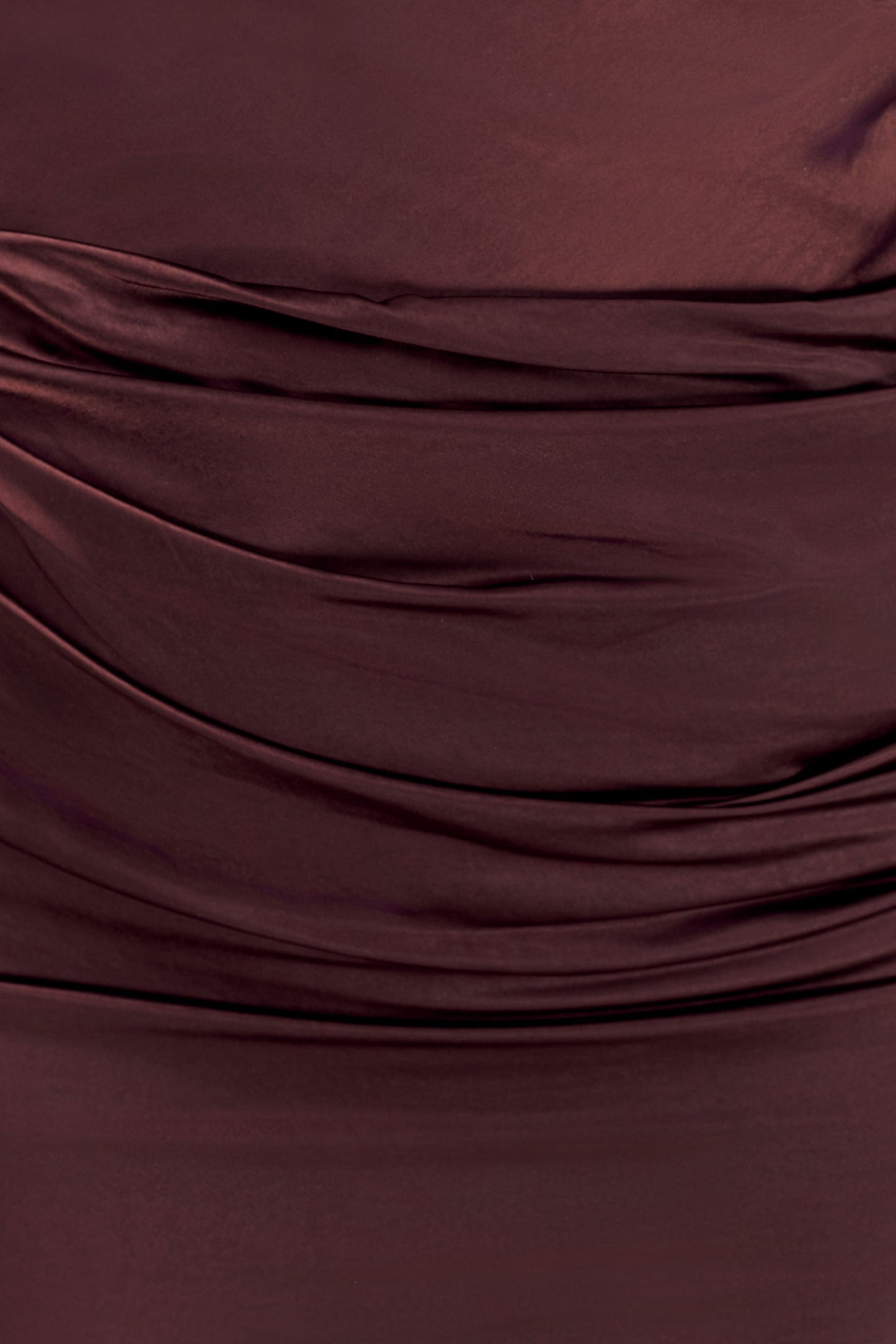 Dalia Off Shoulder Satin Maxi Dress - Dark Chocolate