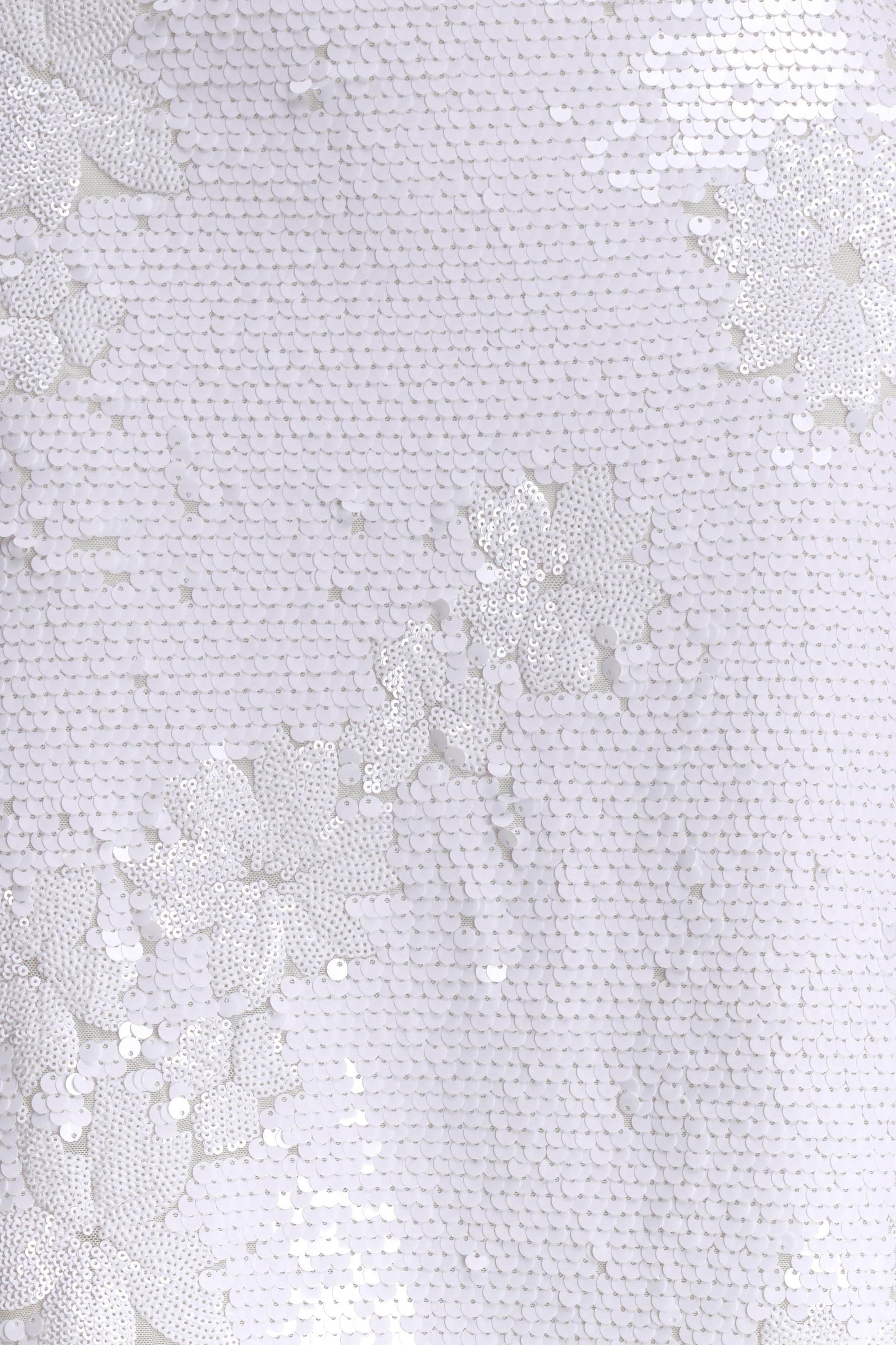 Maisie Strapless Sequin Midi Dress - White #4