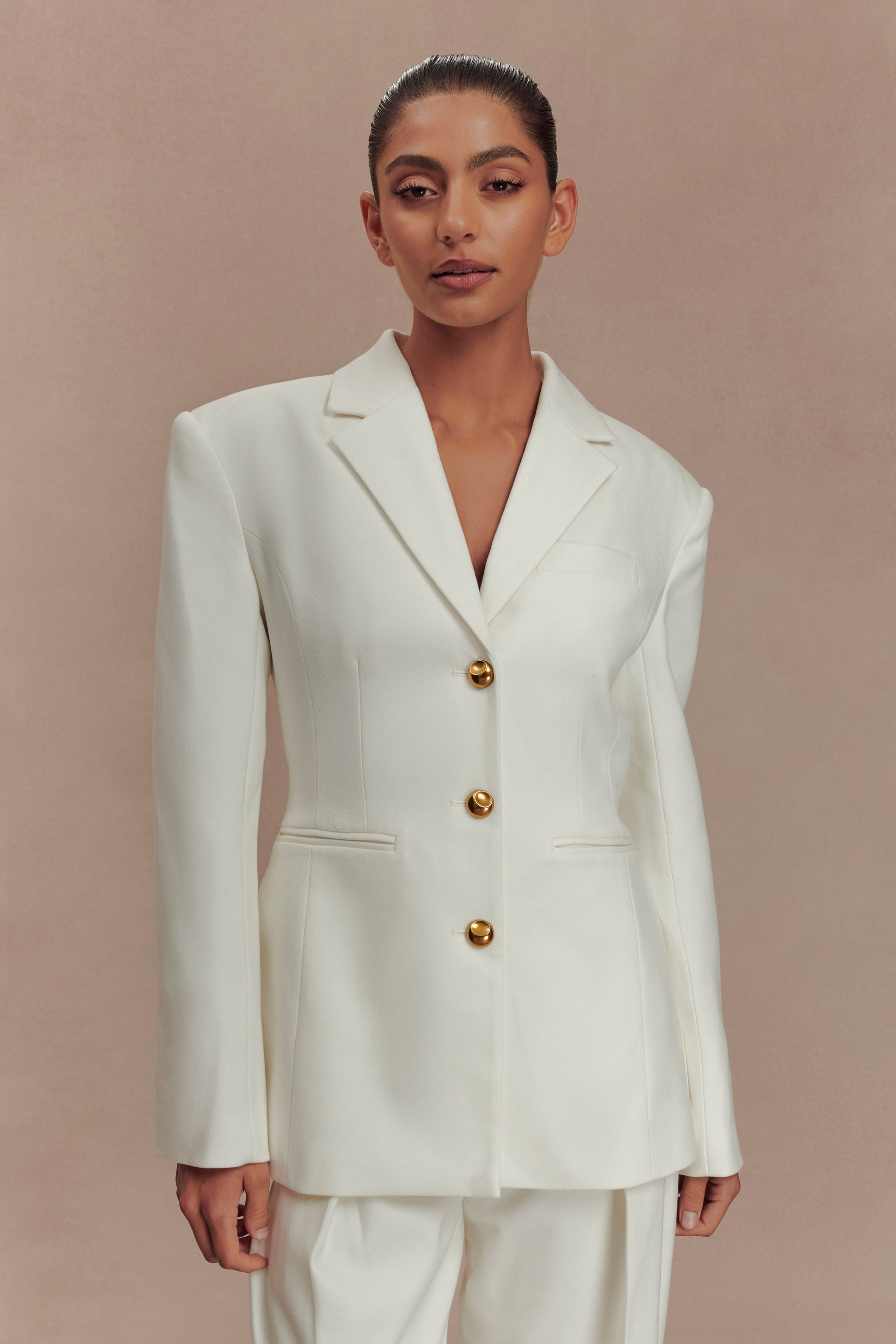 Bellamy Cinched Blazer - Ivory #3