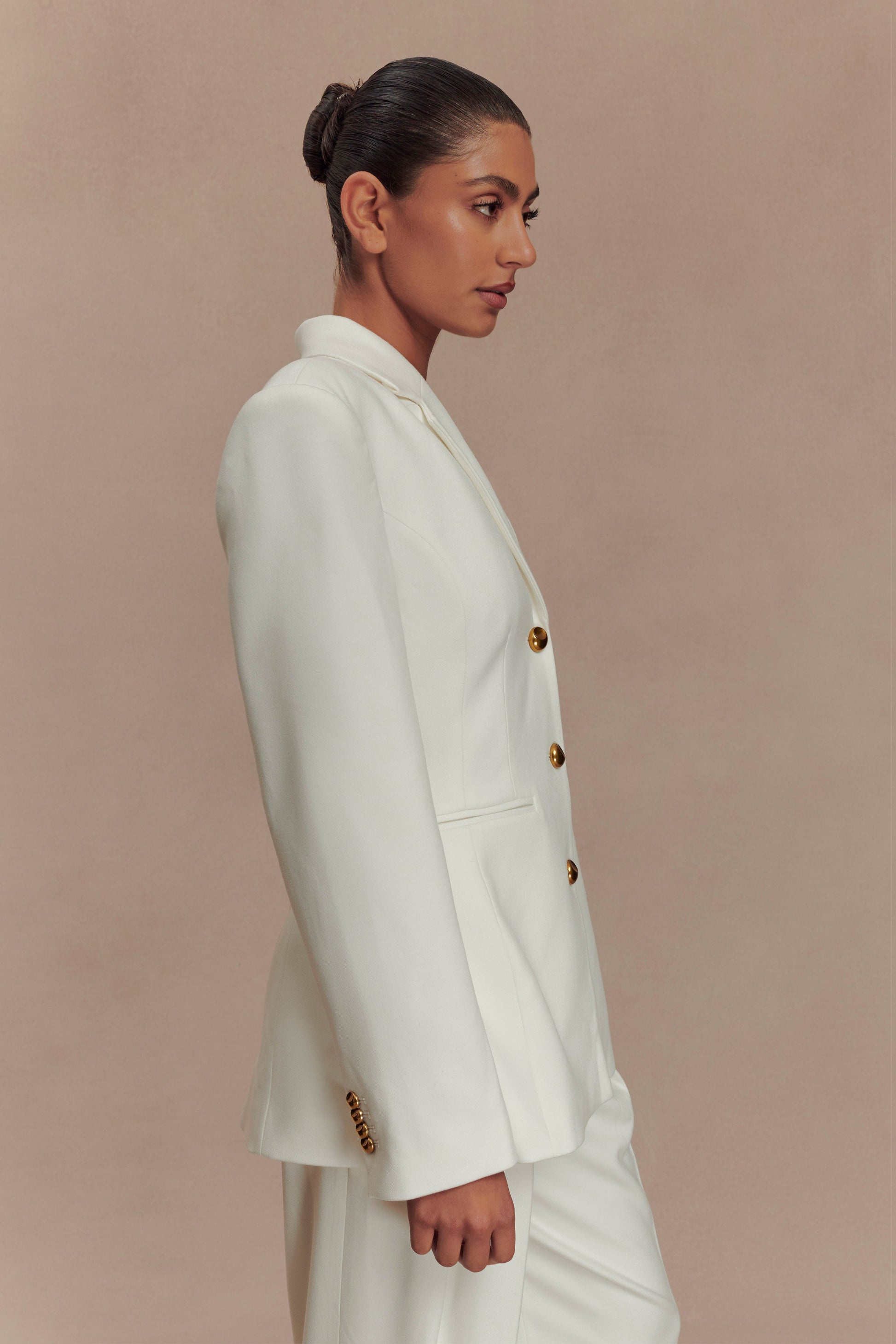 Bellamy Cinched Blazer - Ivory #5