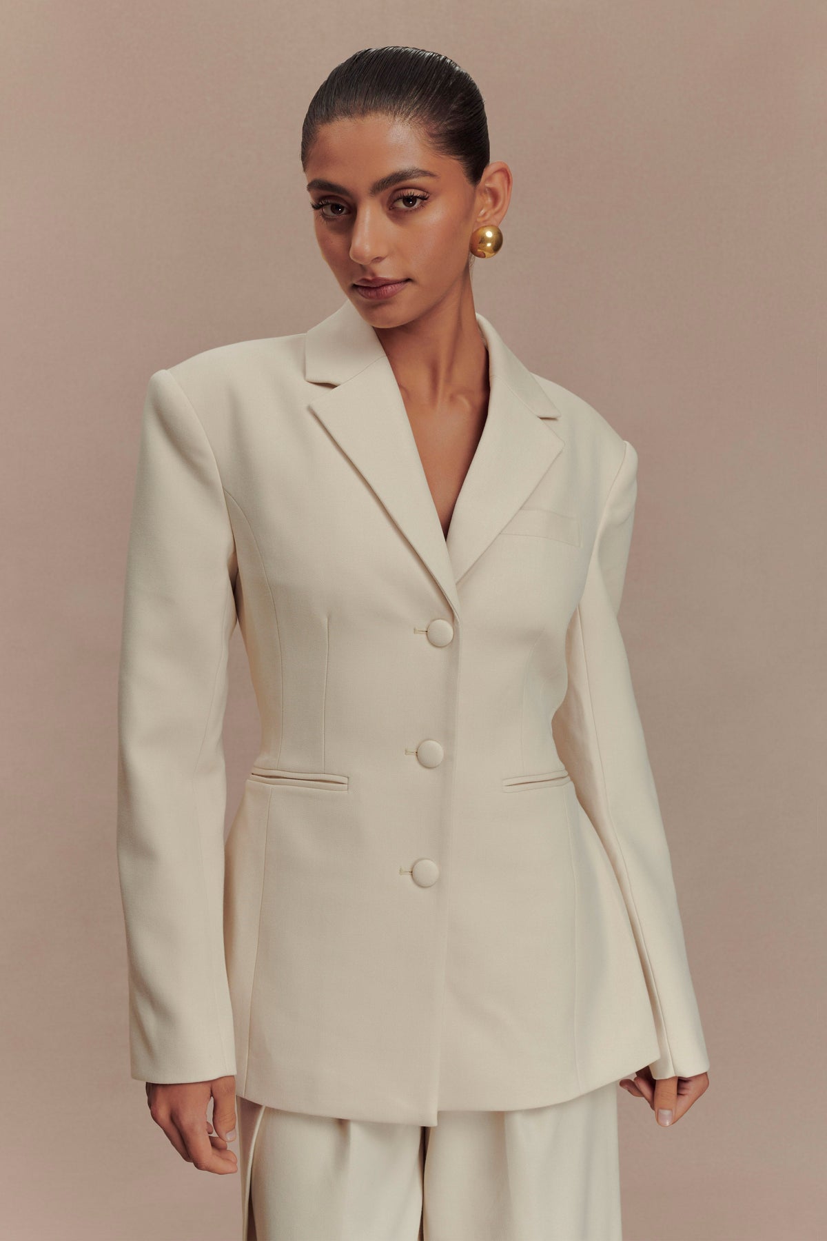 Bellamy Cinched Blazer - Buttermilk