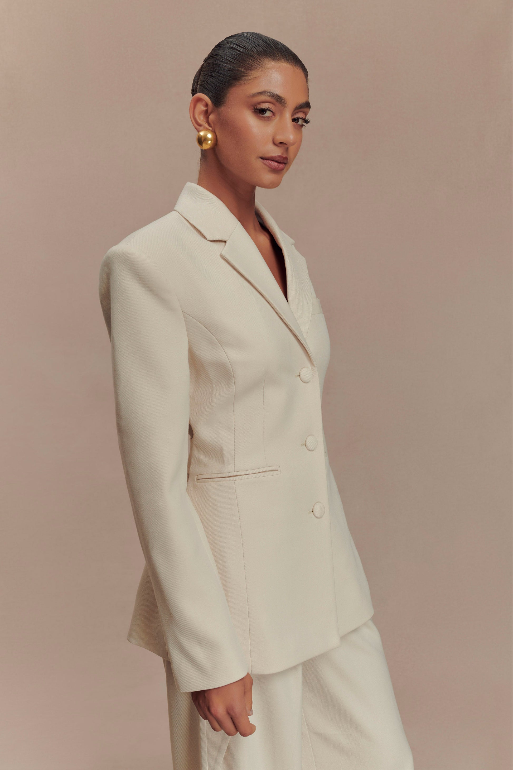 Bellamy Cinched Blazer - Buttermilk #5