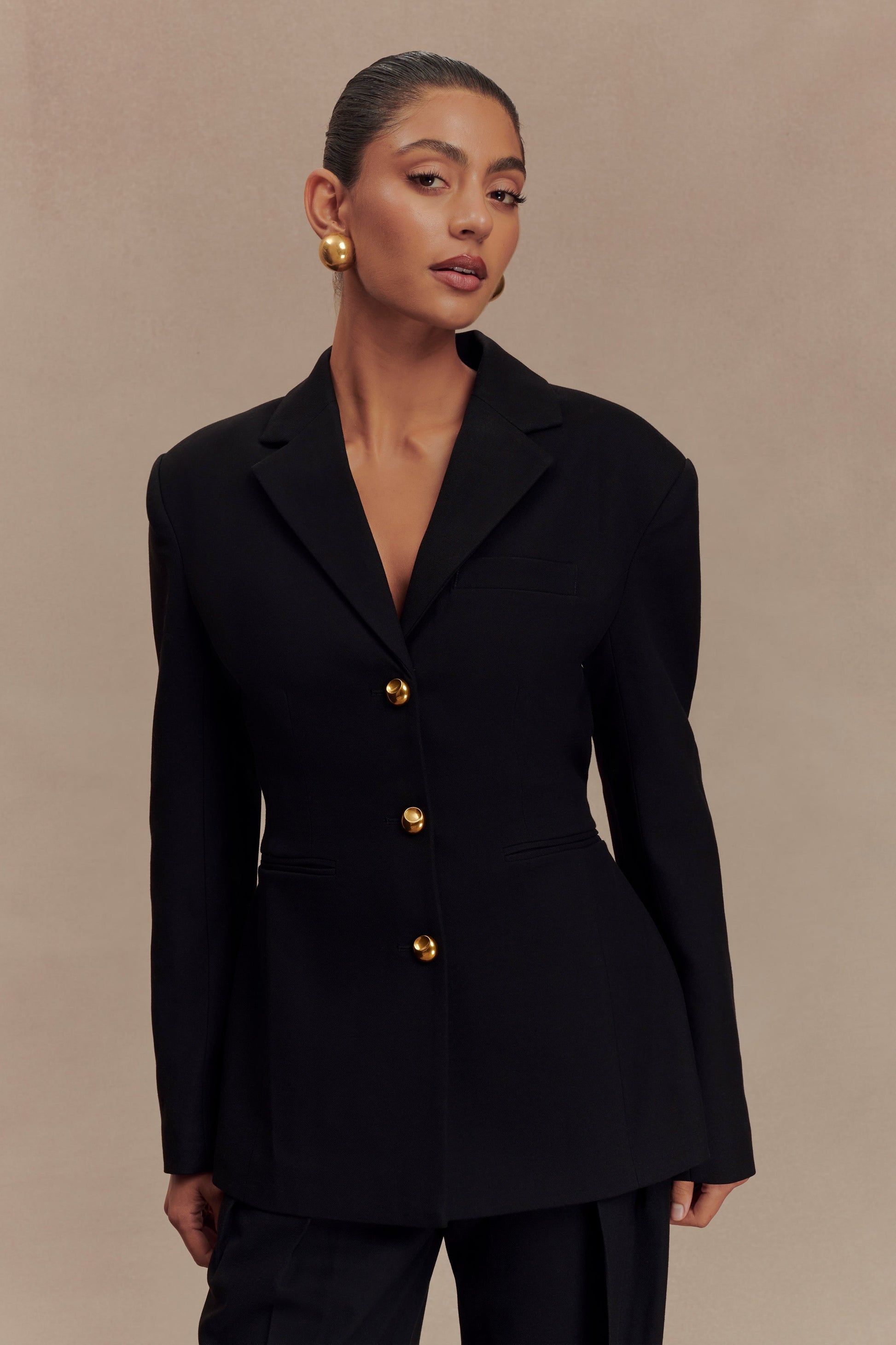 Bellamy Cinched Blazer - Black #5