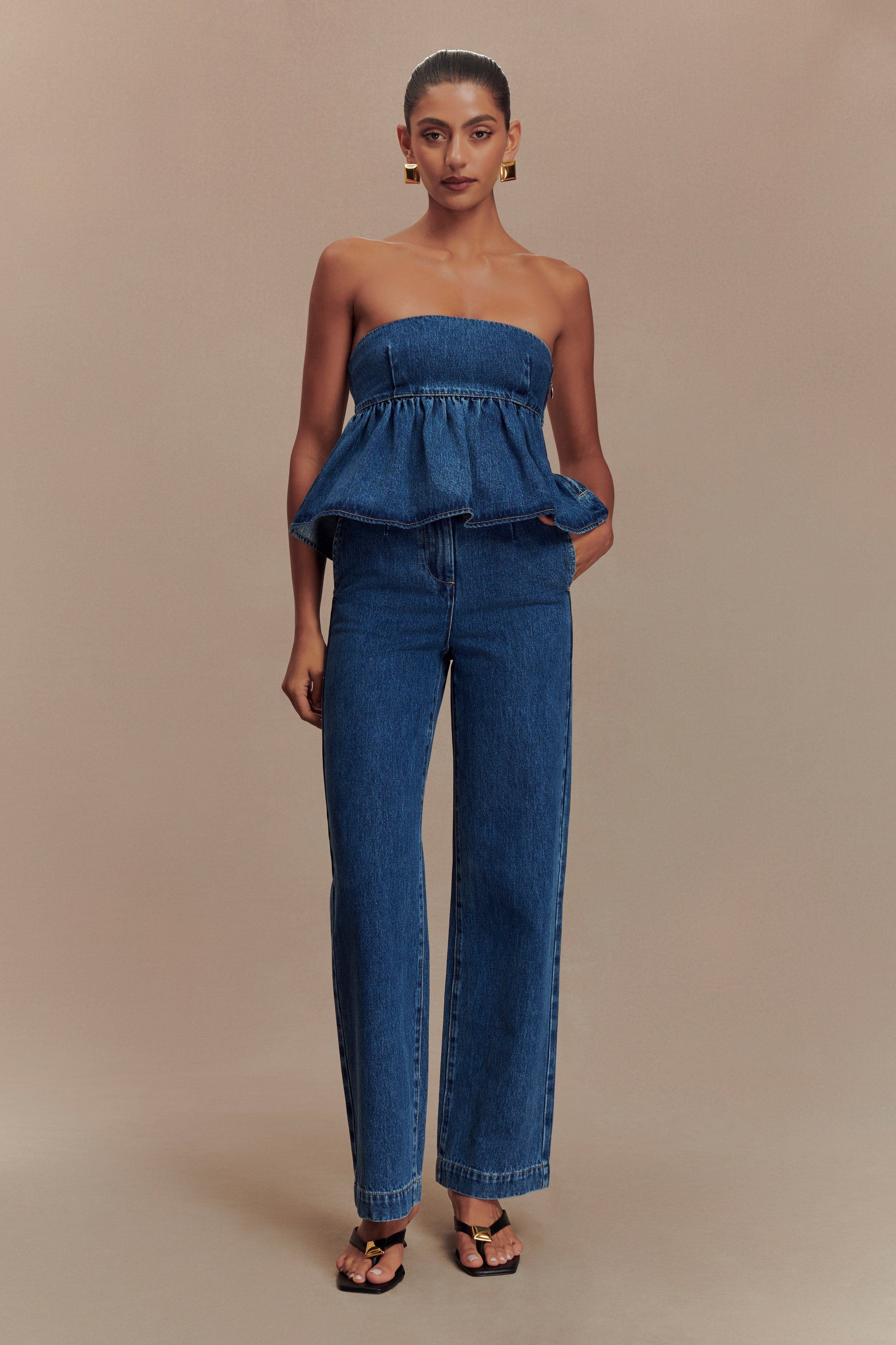 Rayne Wide Leg Denim Jeans - 90'S Blue #3