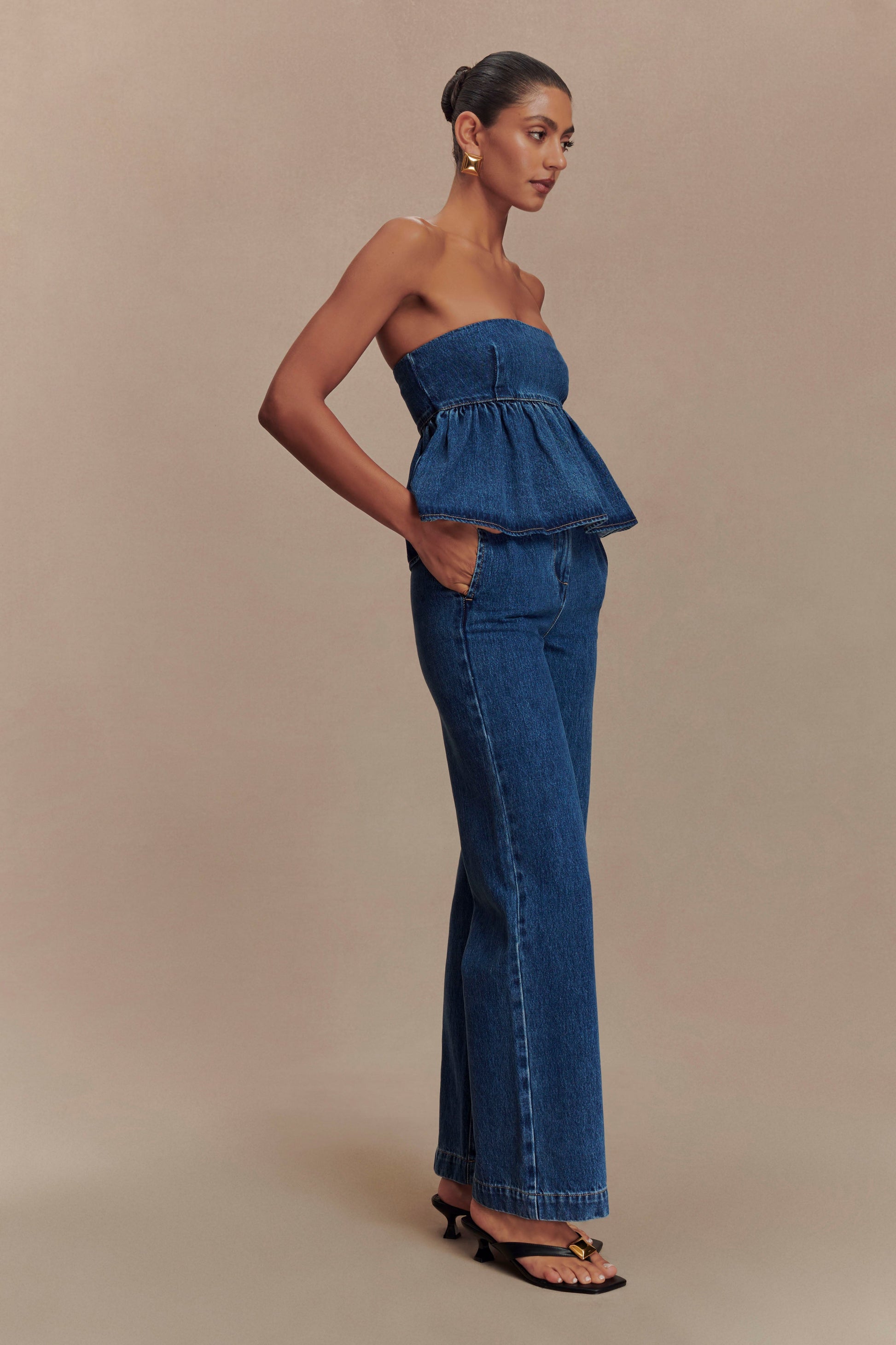 Rayne Wide Leg Denim Jeans - 90'S Blue #5