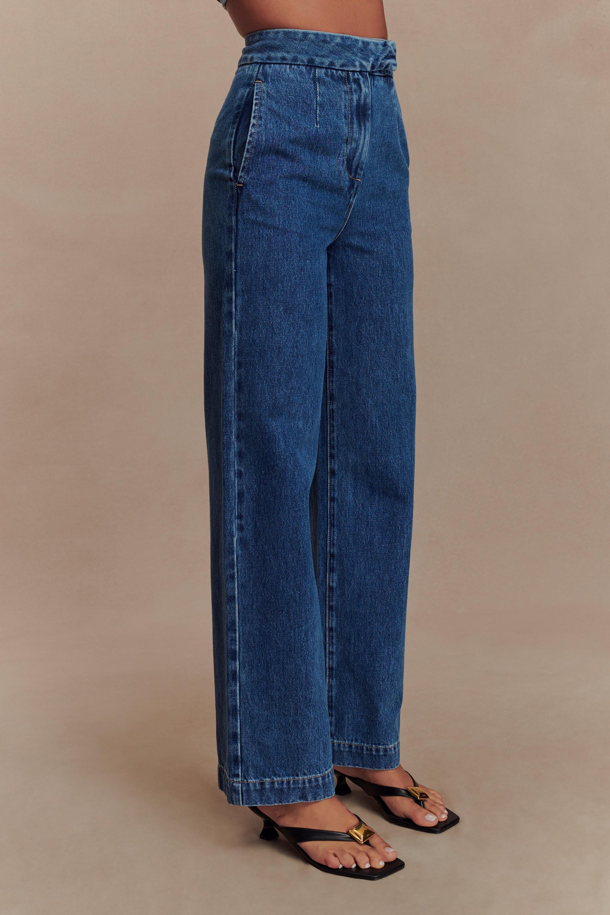 Rayne Wide Leg Denim Jeans - 90'S Blue #6
