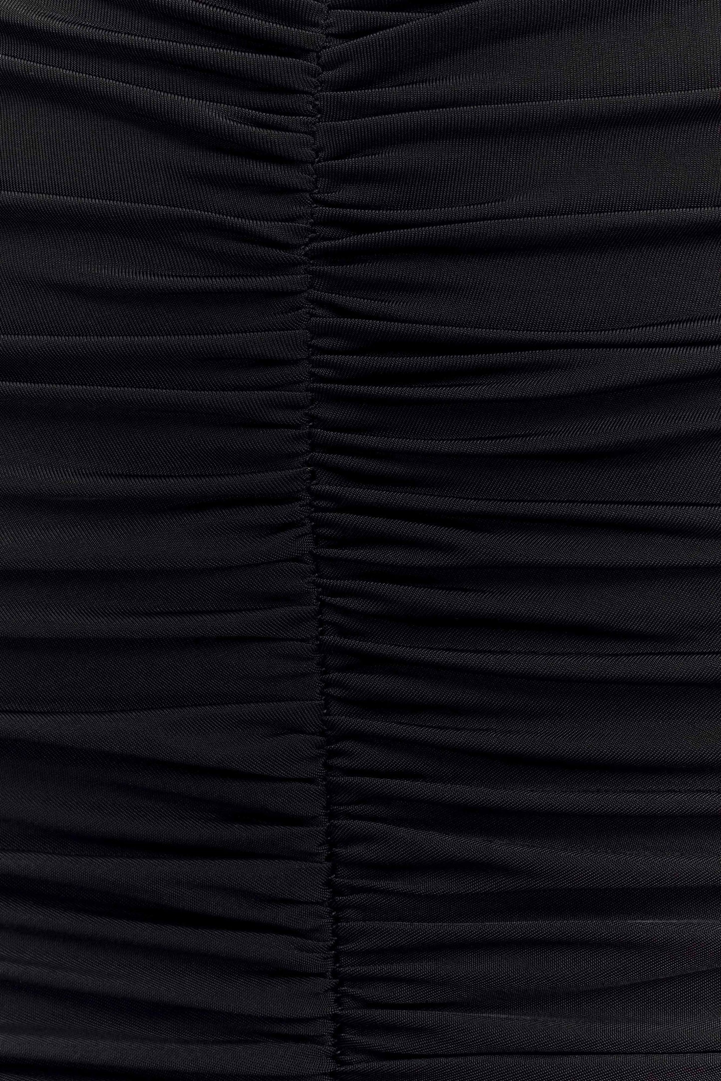 Delaney Slinky And Mesh Maxi Dress - Black