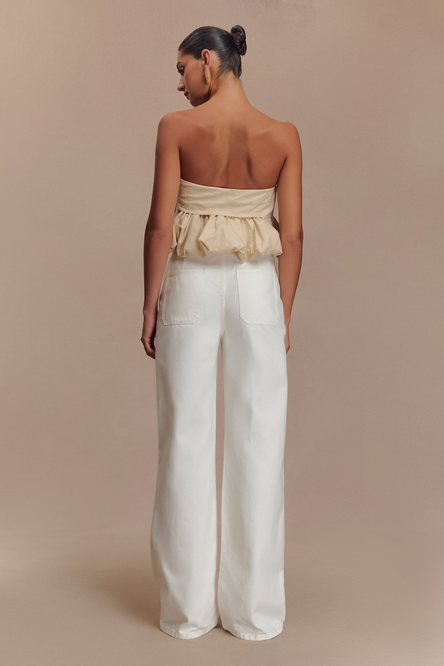 Caitlin Mid Rise Denim Jeans - White