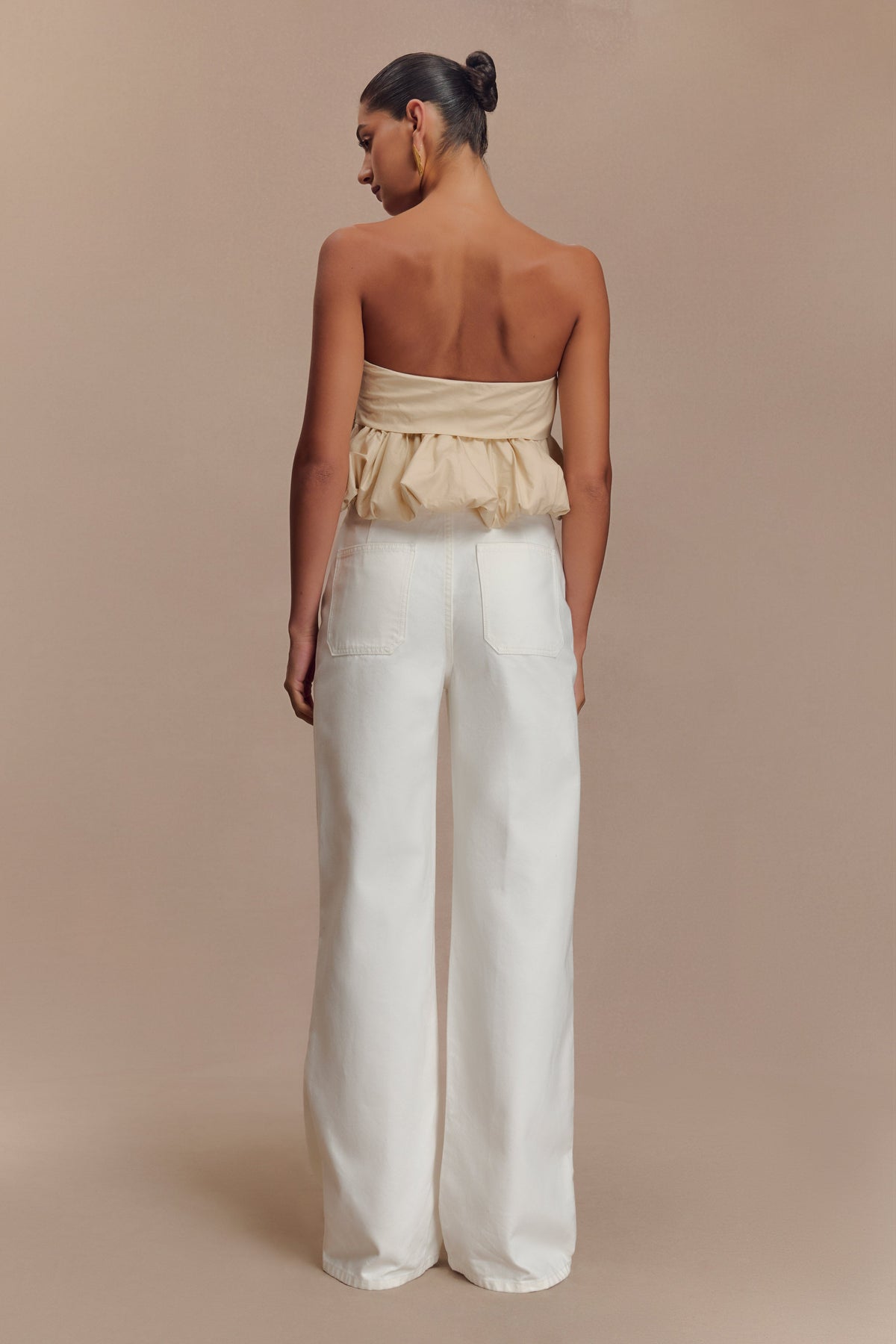 Caitlin Mid Rise Denim Jeans - White #7