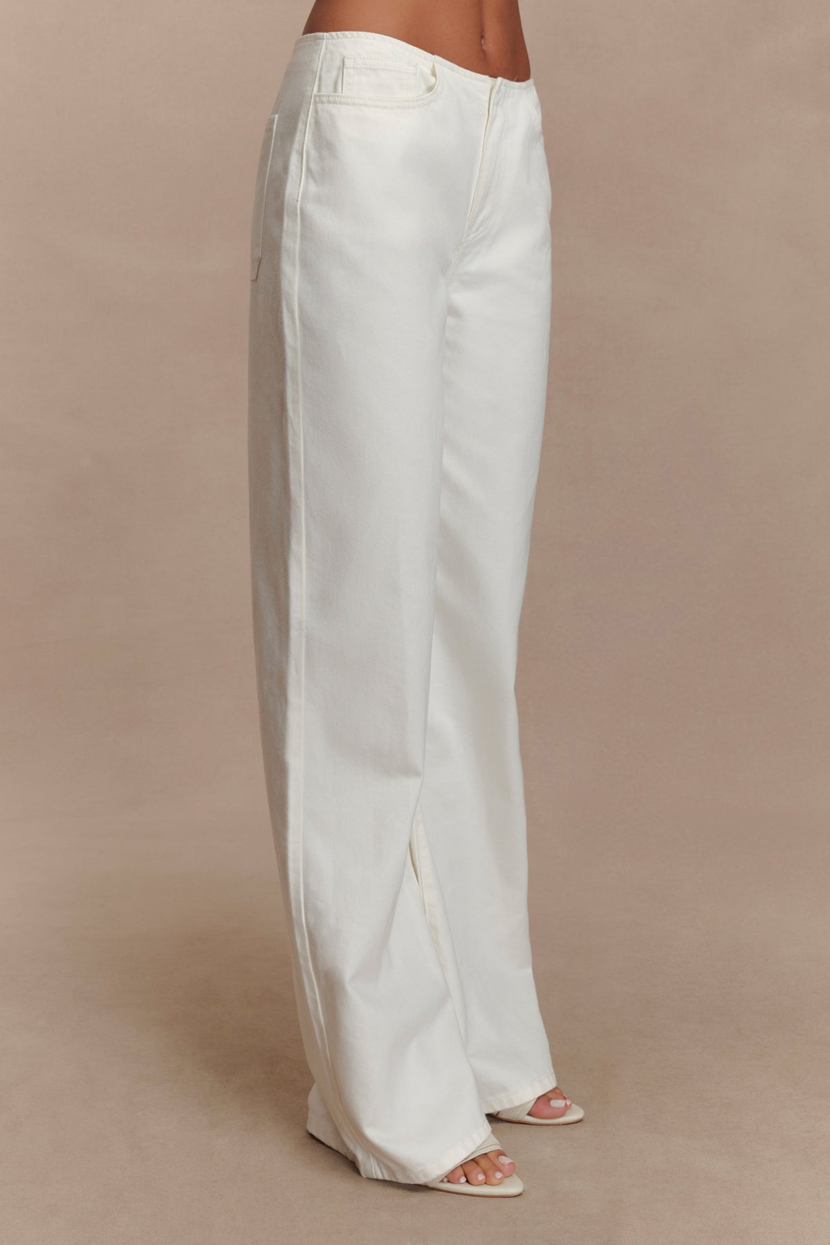 Caitlin Mid Rise Denim Jeans - White #10